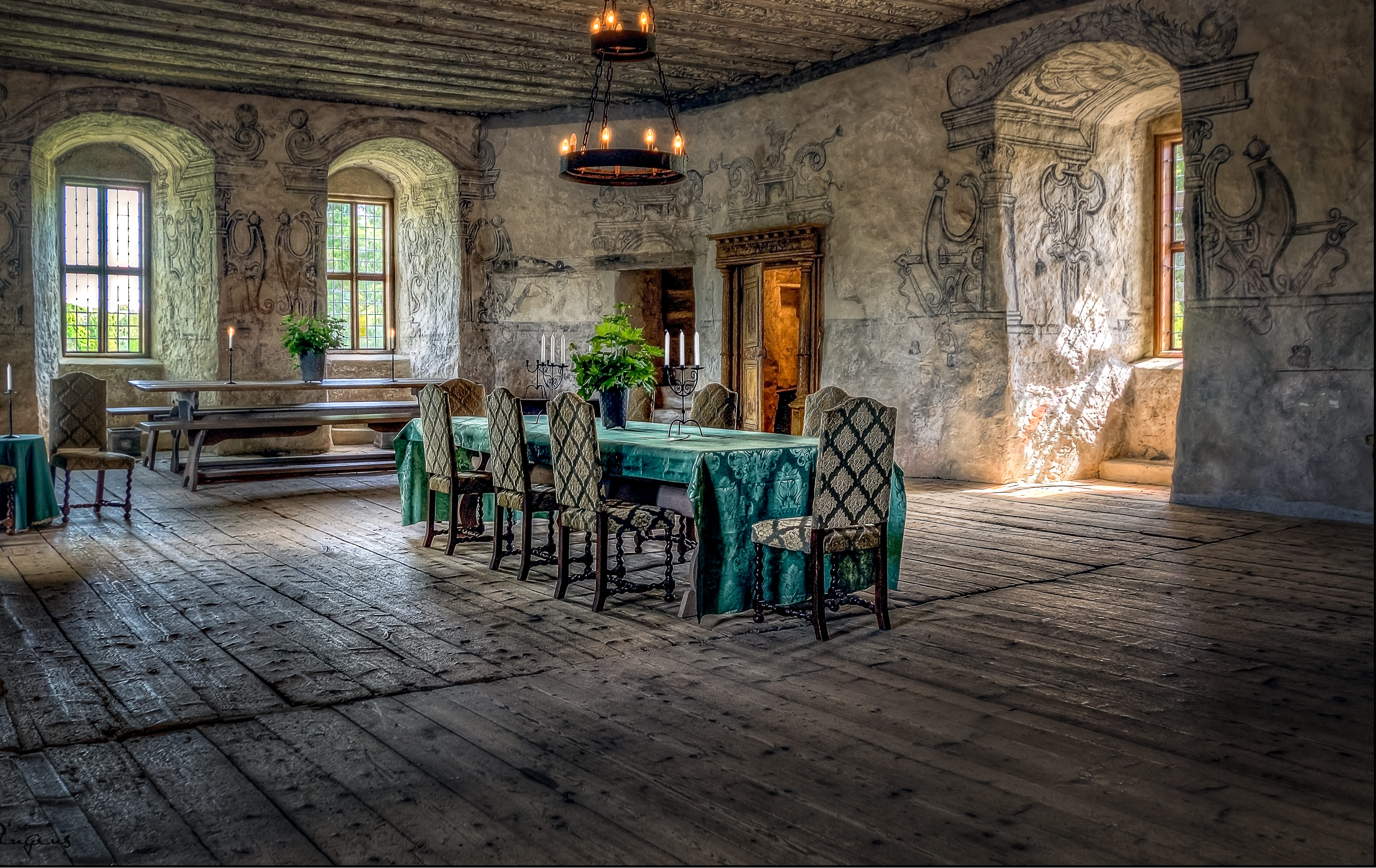 Riddarsalen på Torpa Stenhus.