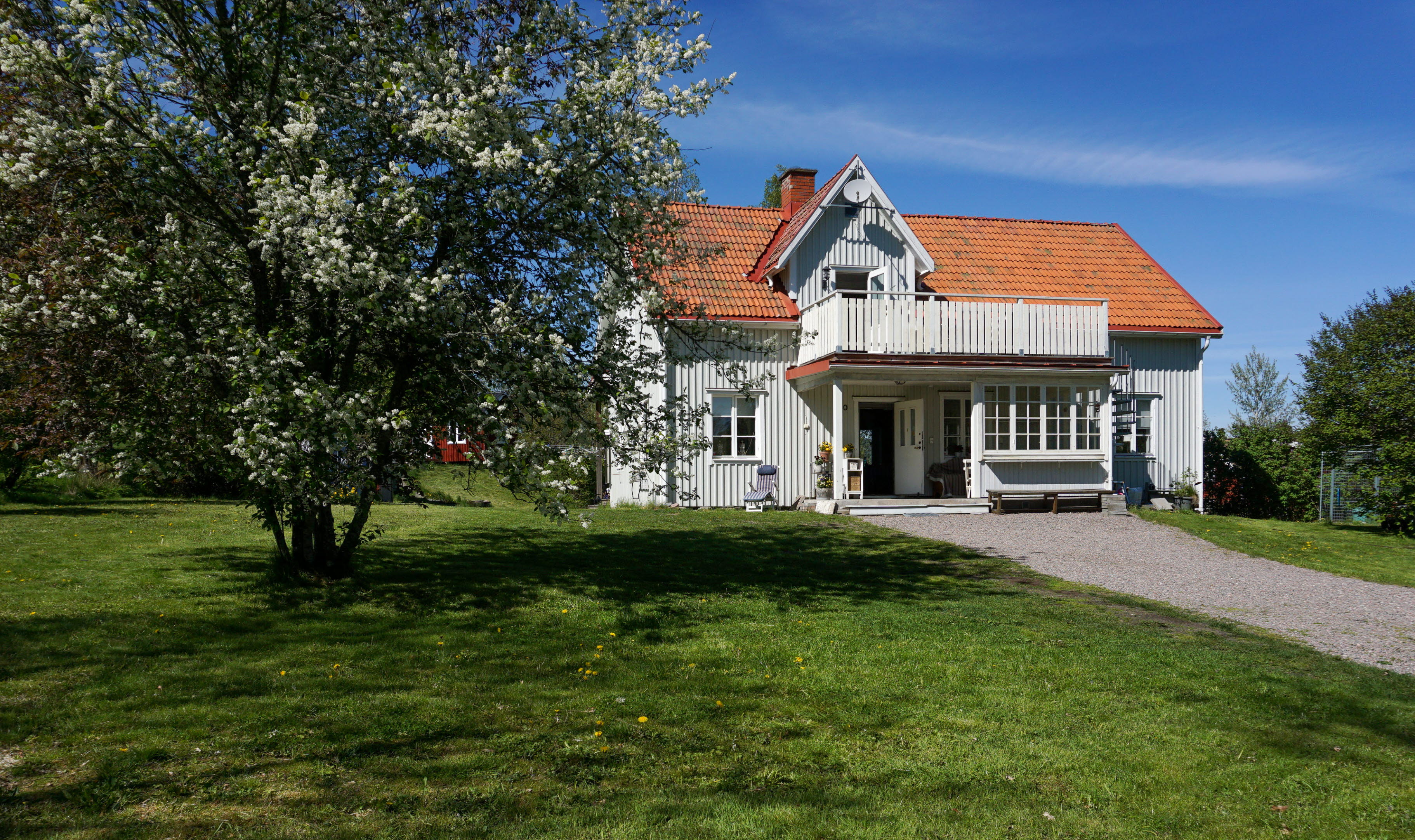 Solig sommardag på Villa Weidling B&B.
