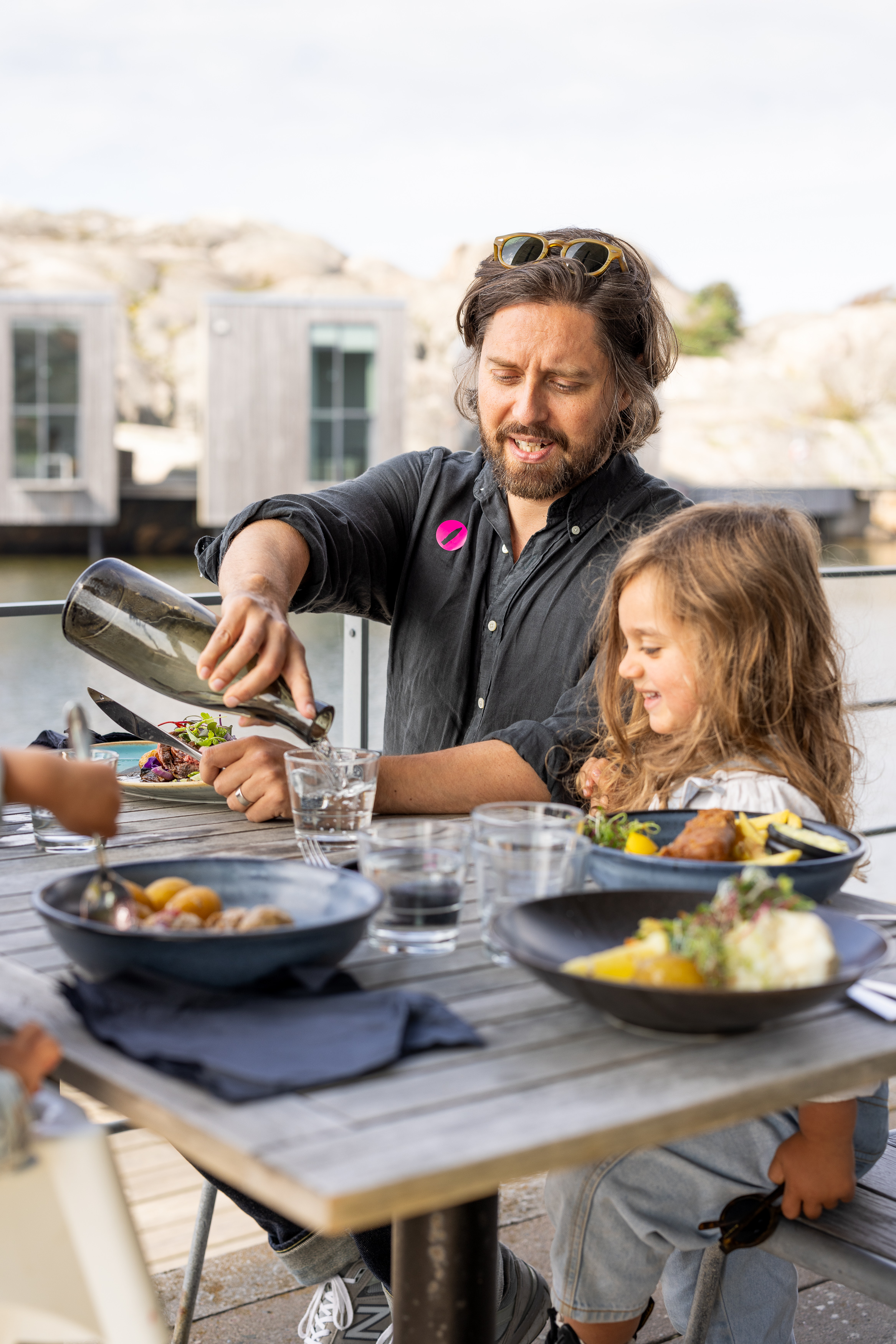 Visitors to a museum