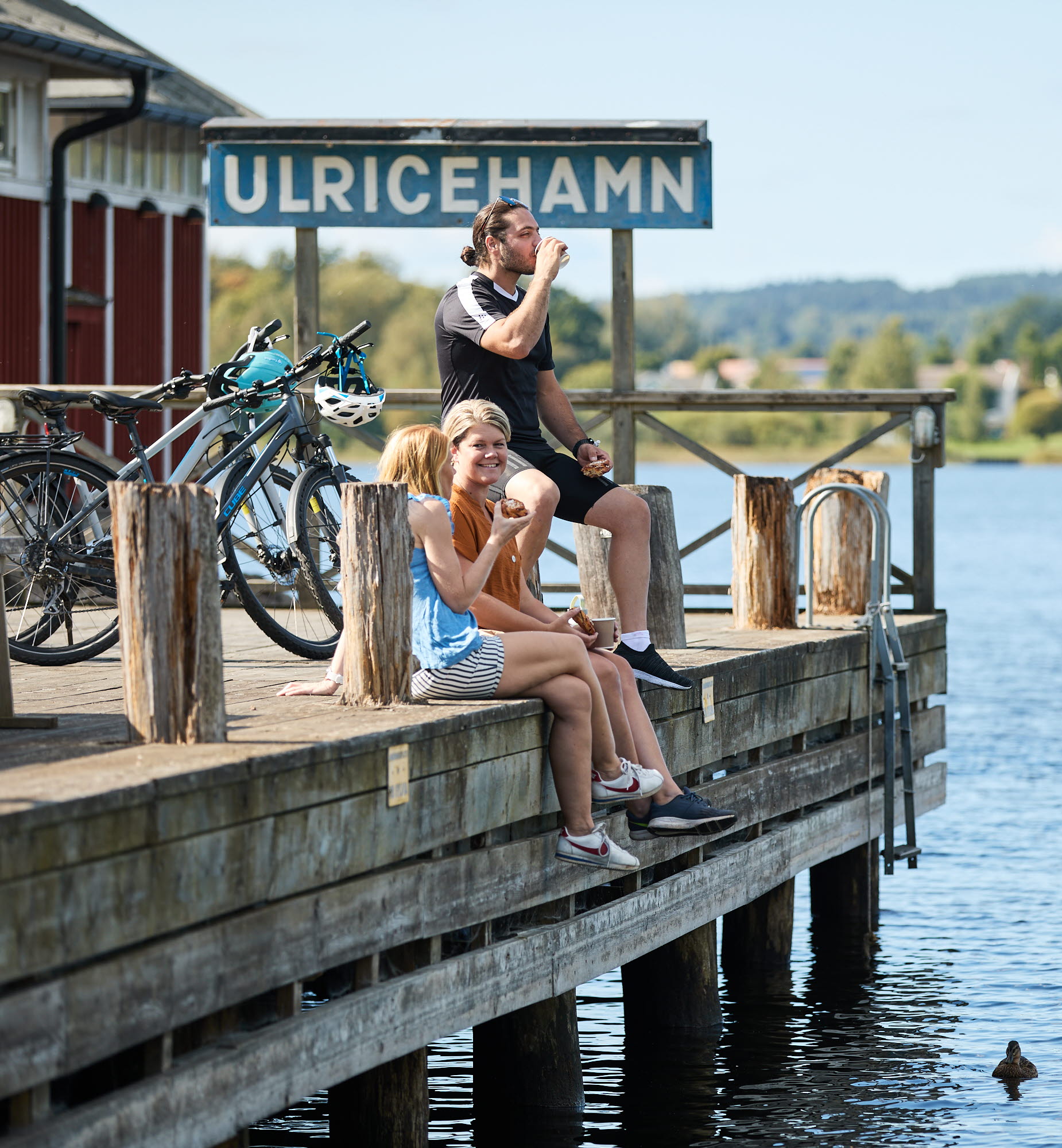 Vänner som cyklar Ätradalsleden