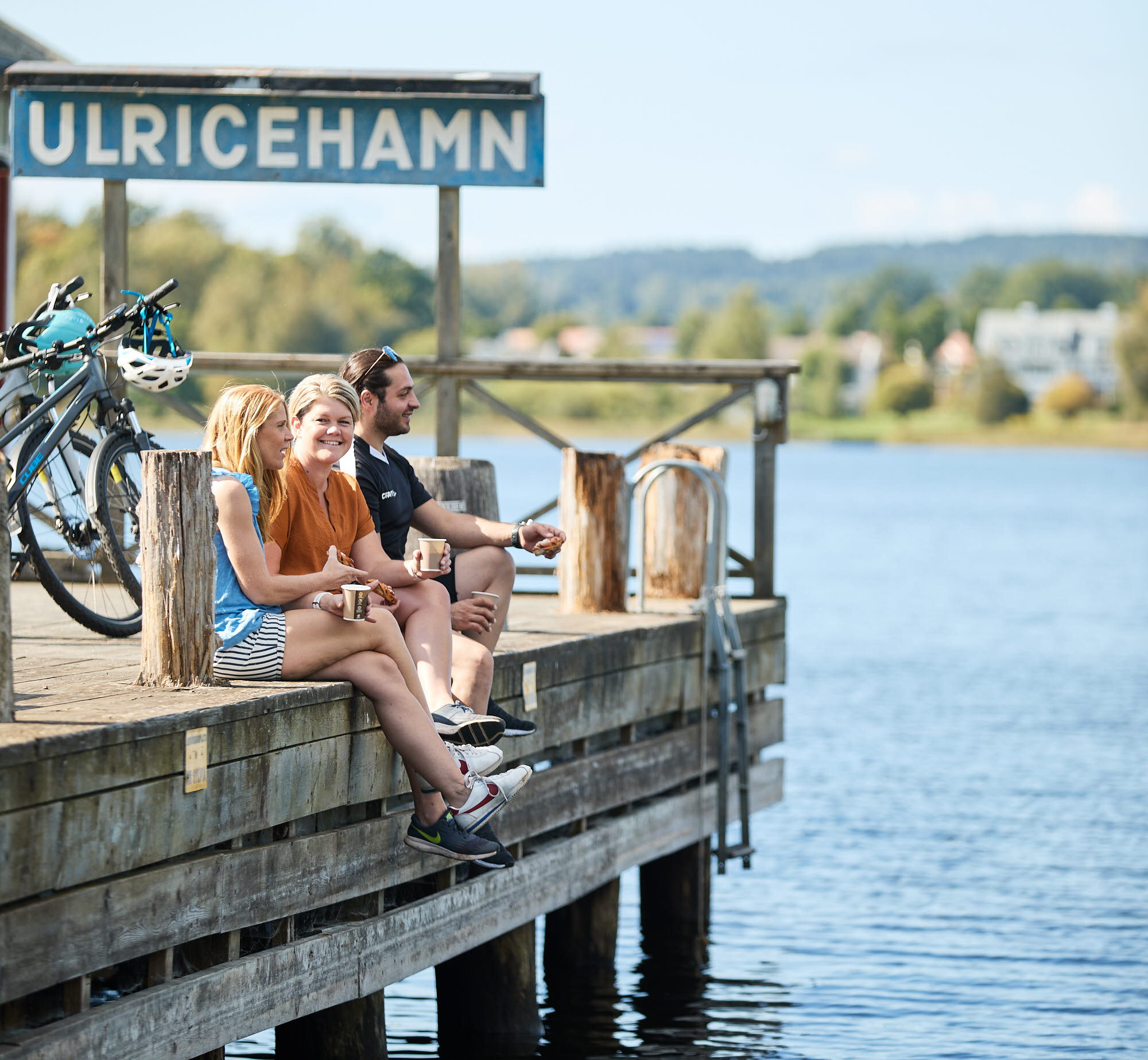 Vänner som cyklar Ätradalsleden