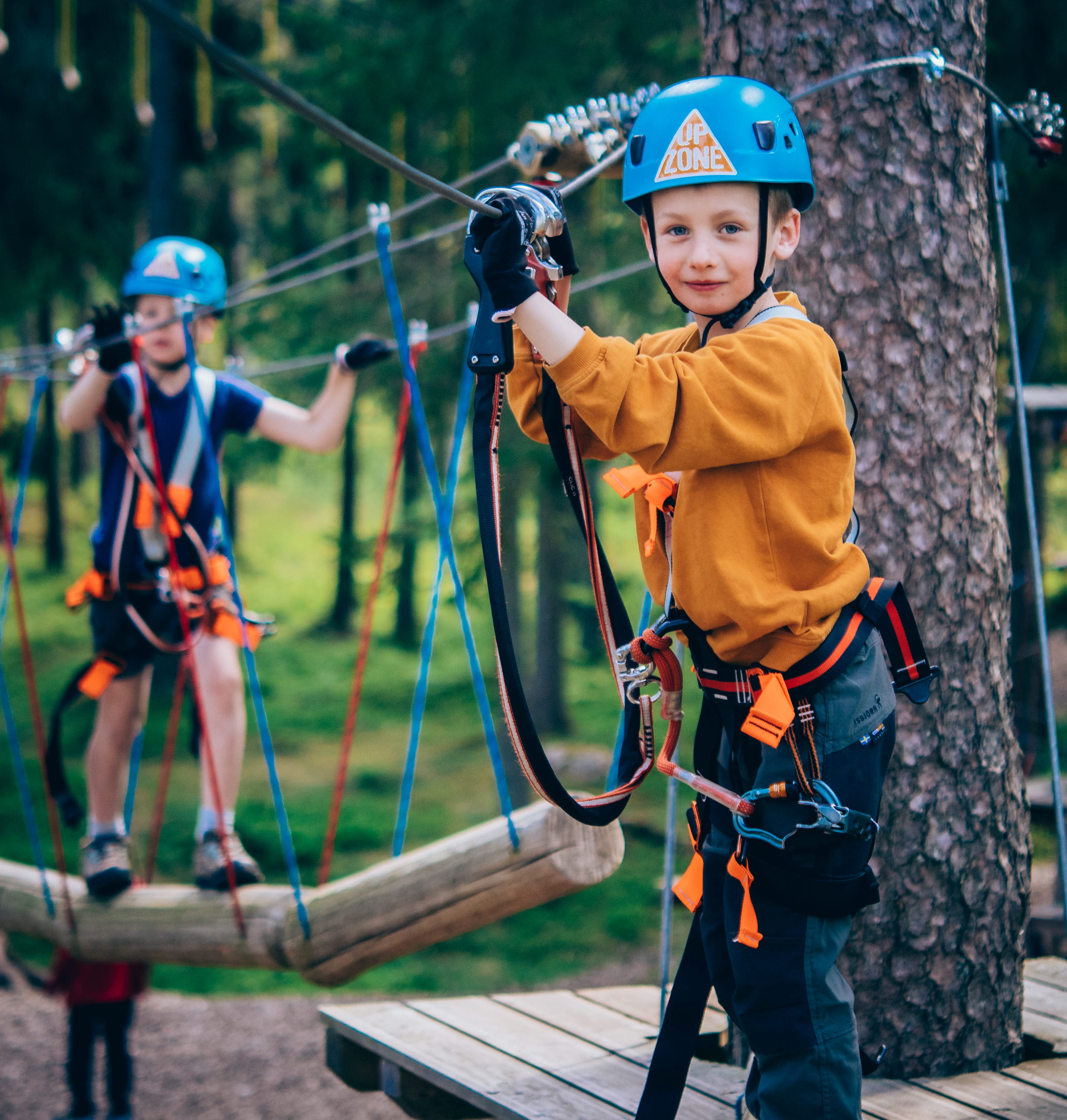 Active children climbs at Upzone.