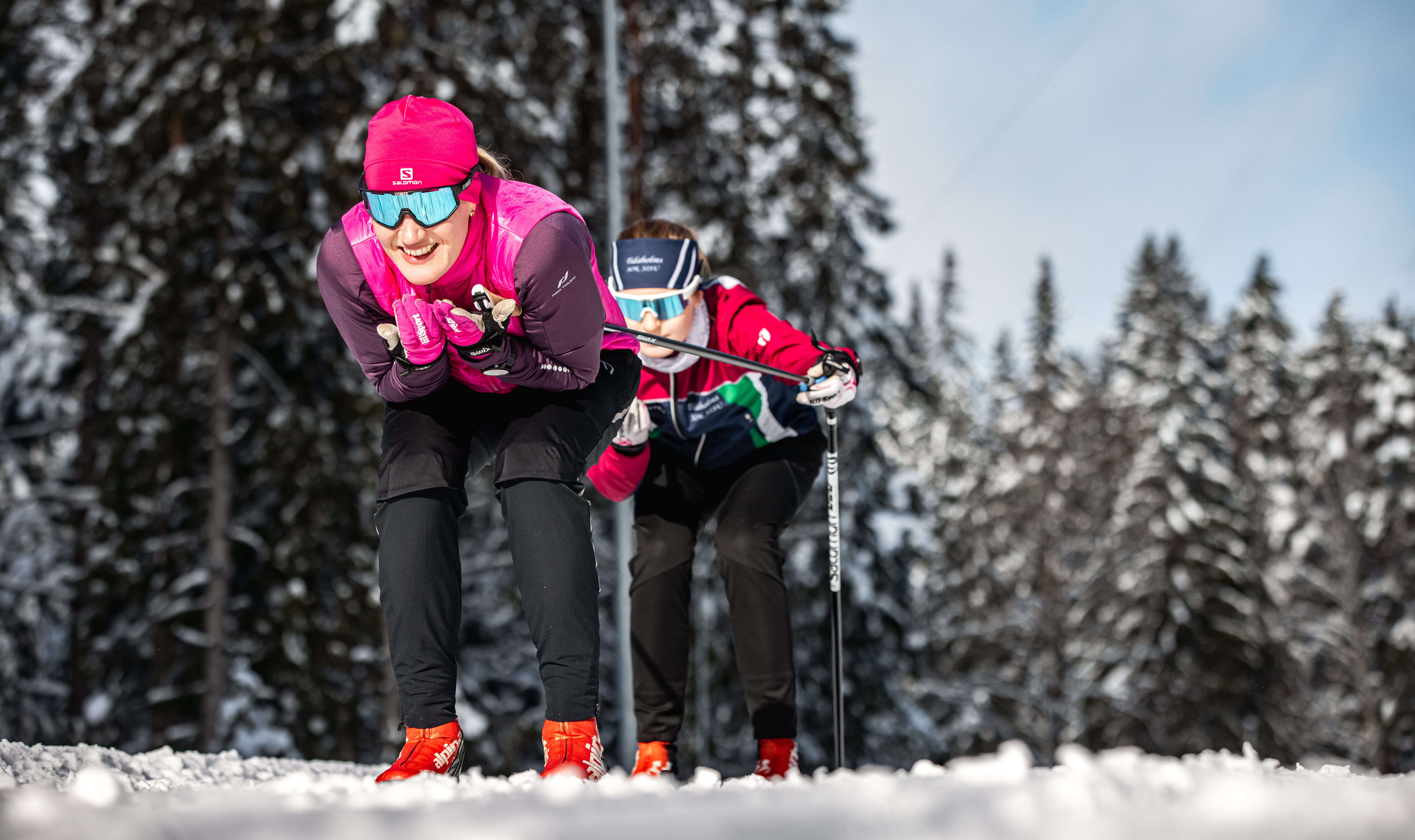 Skidåkare på Billingen