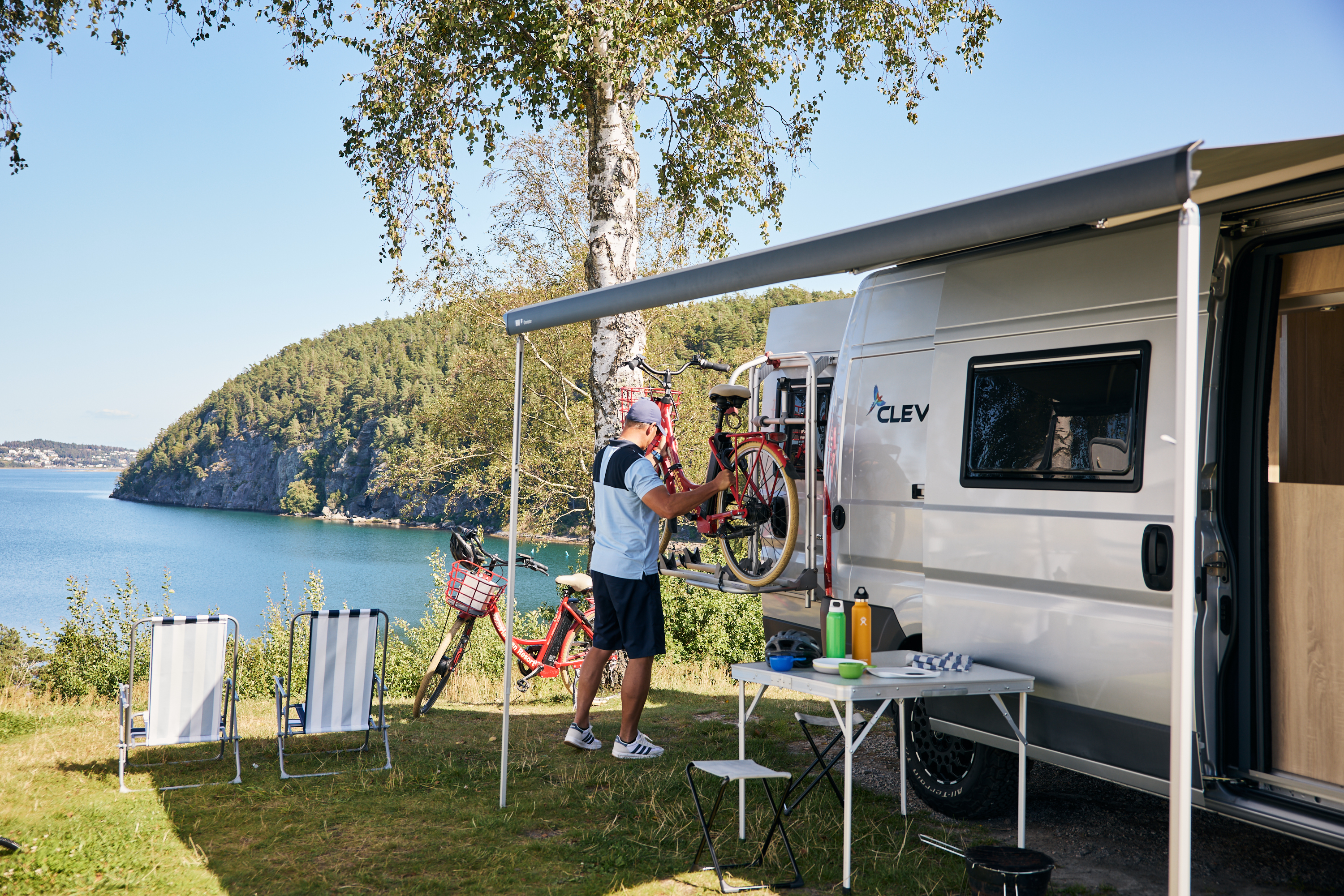 Everyday moments from a campsite.