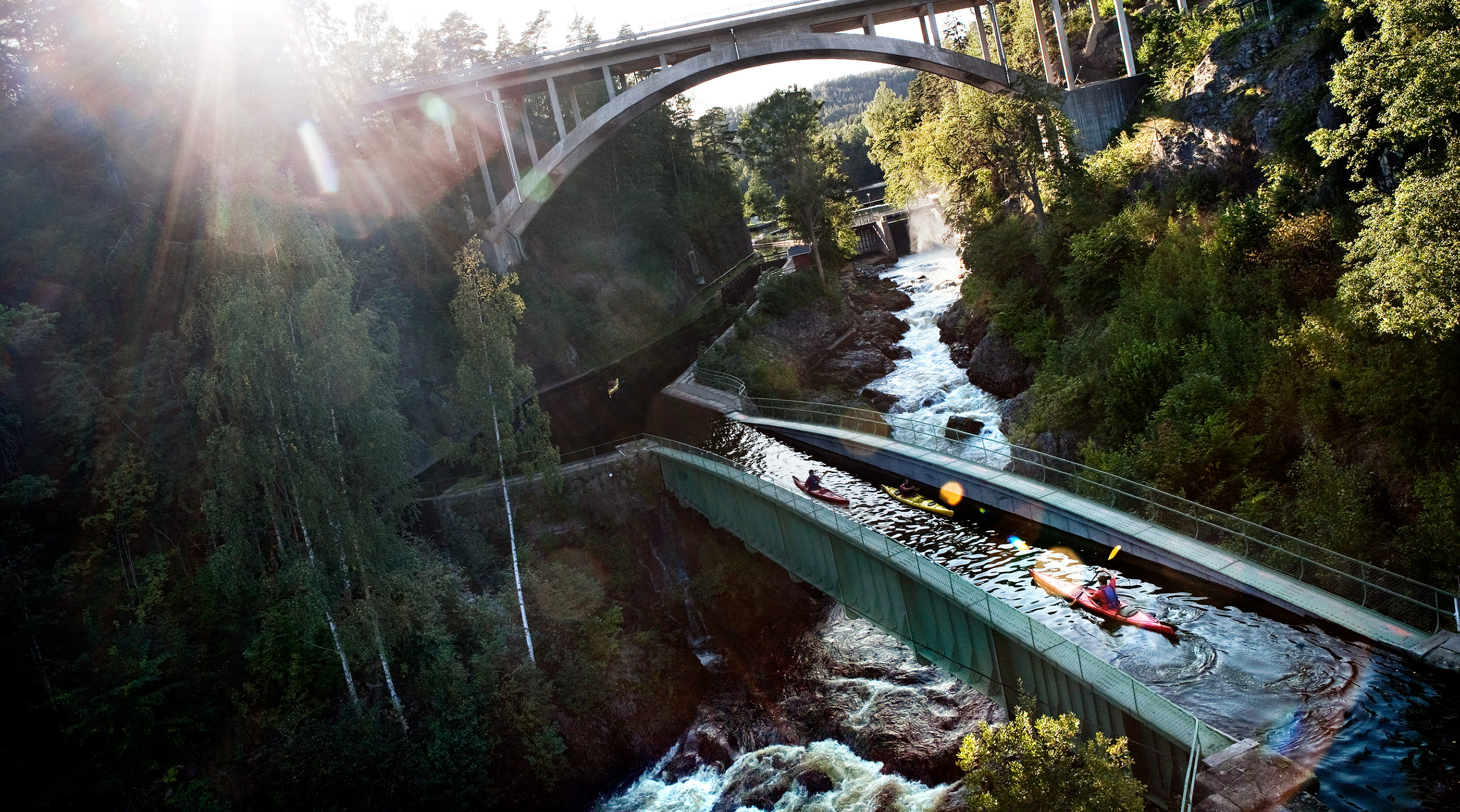 Dalsland Canal and aqueduct