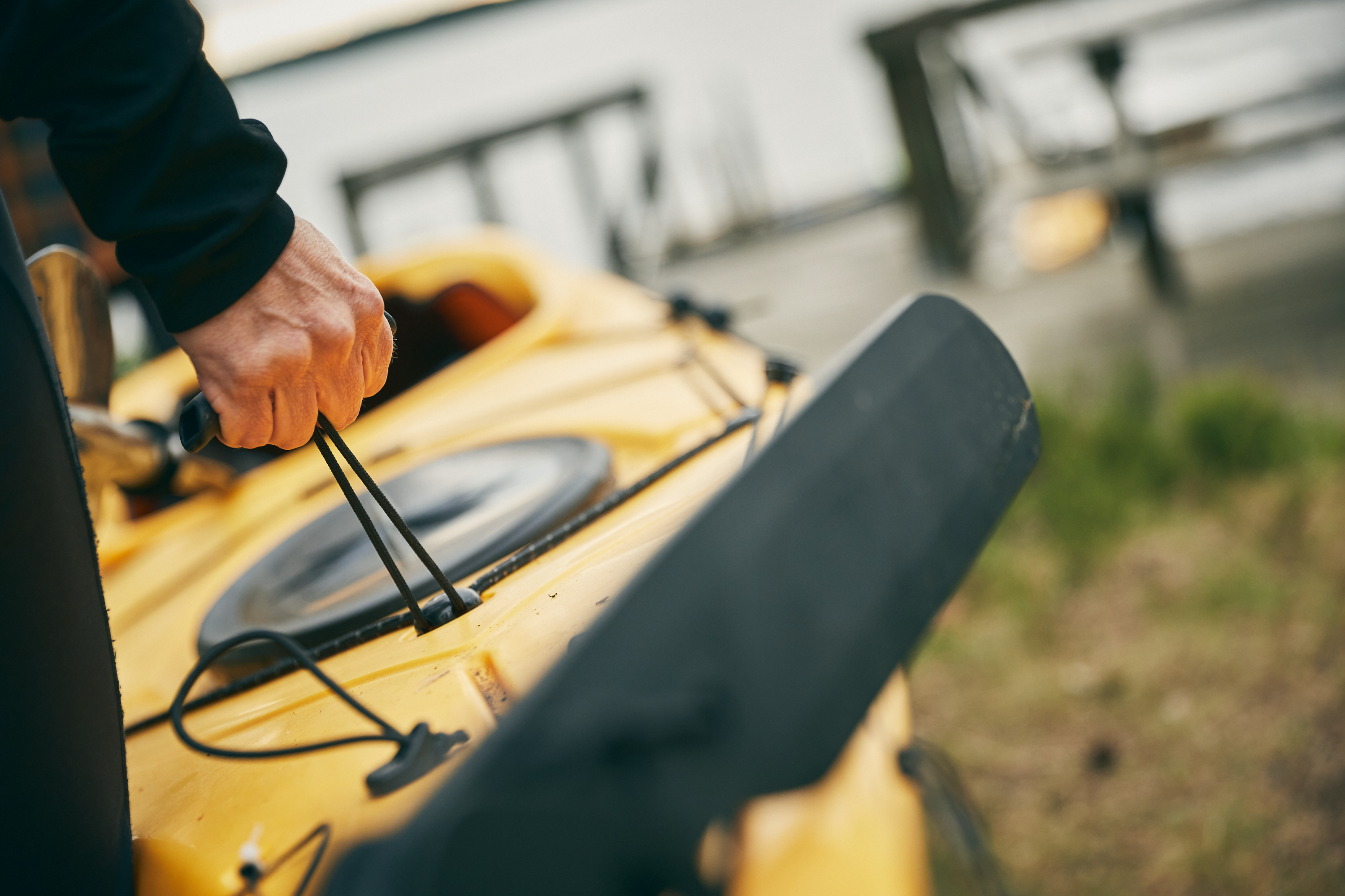 Kajak vid Erikson Cottage