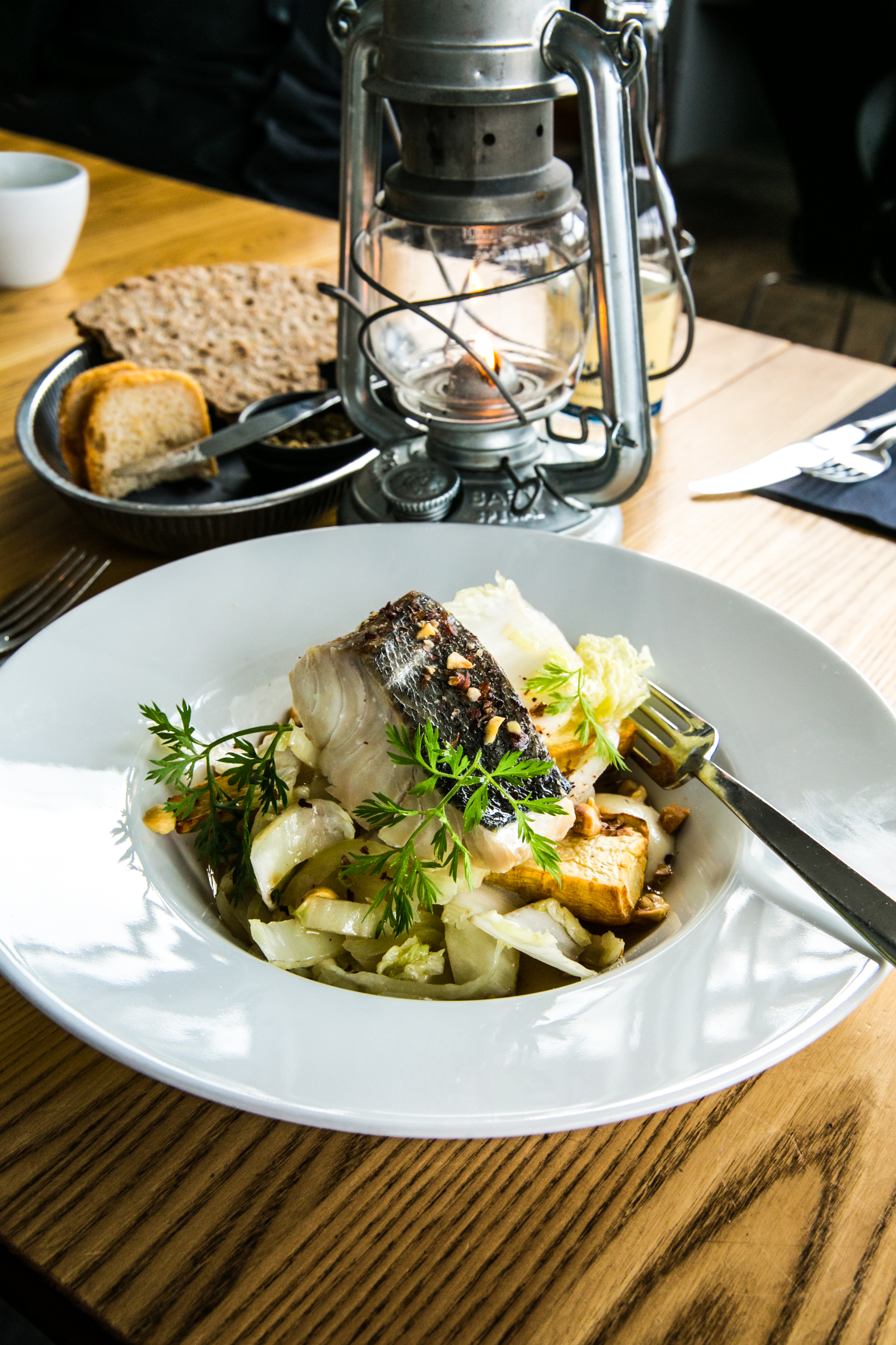 Fish dish at the restaurant Vatten 