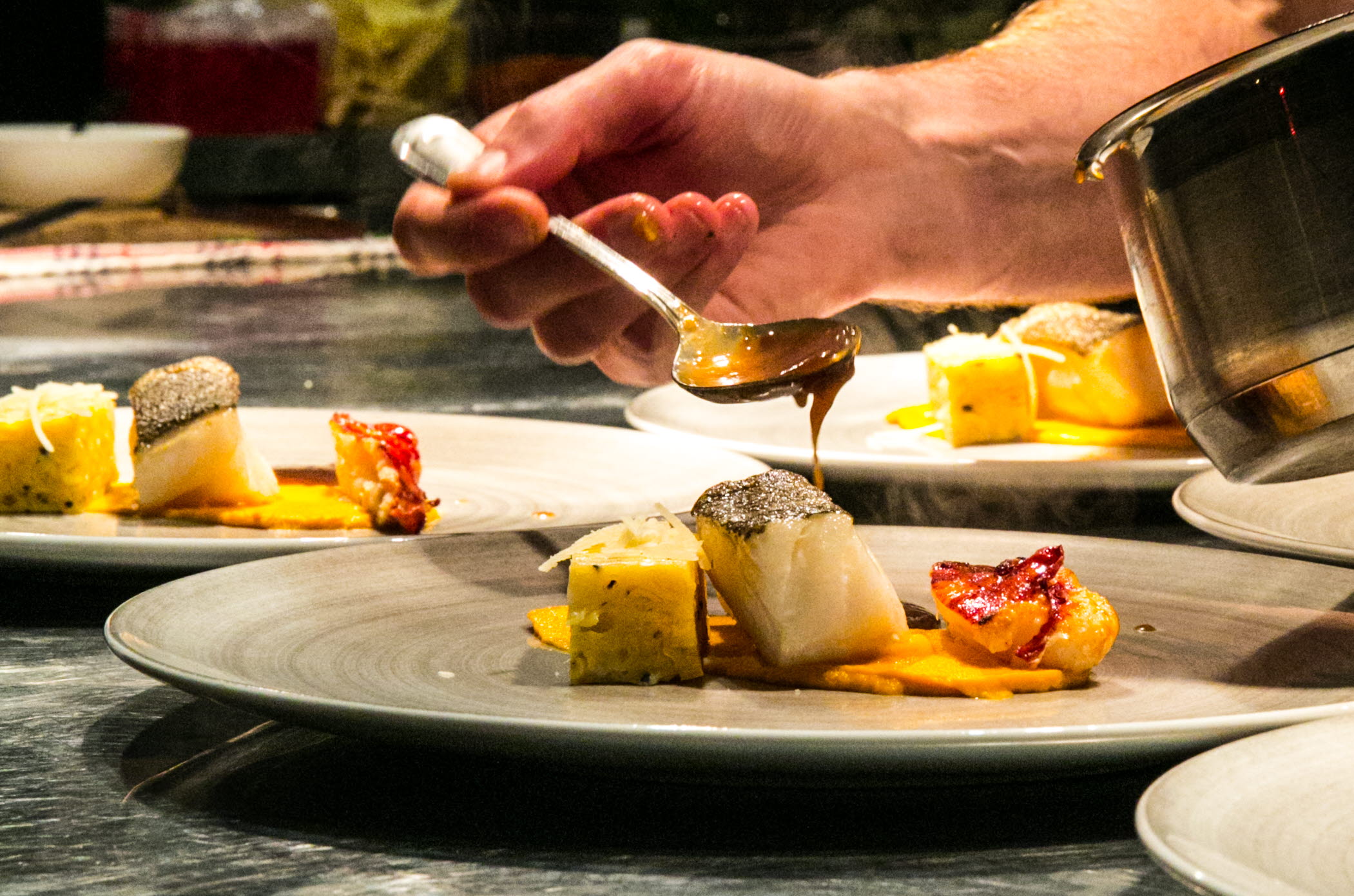 Cooked lobster dinner 