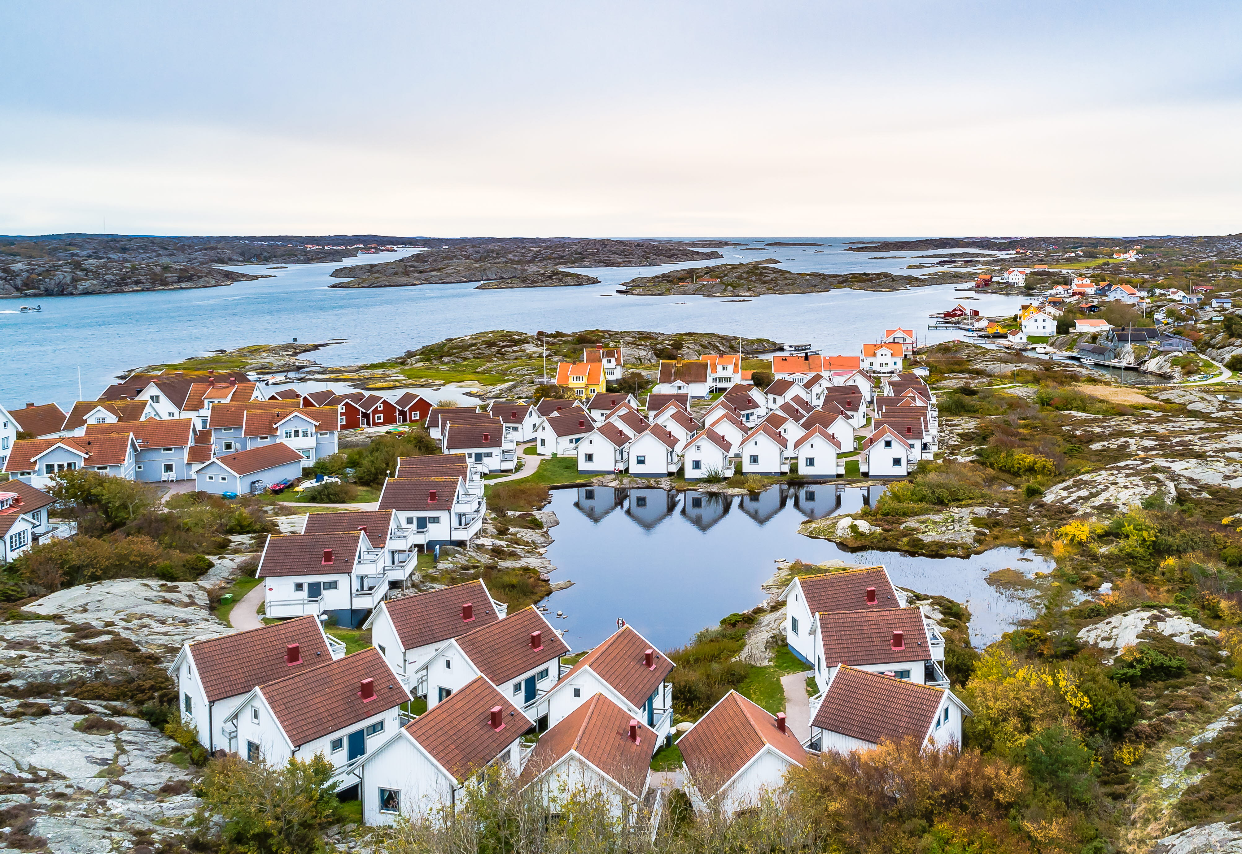 Små hus på Gullholmen