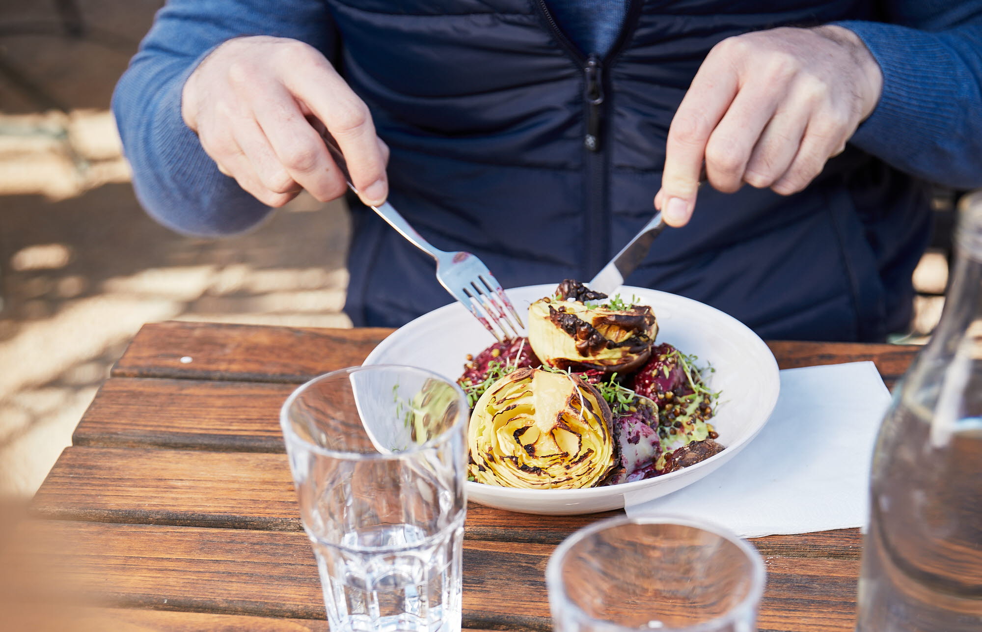 Fika ute vid Gunnebo Slott
