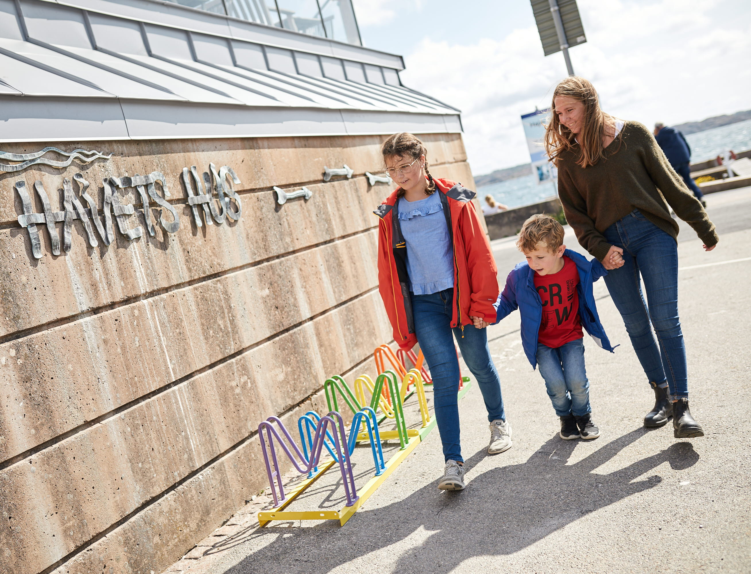 Barn aktiverar sig på Havets Hus