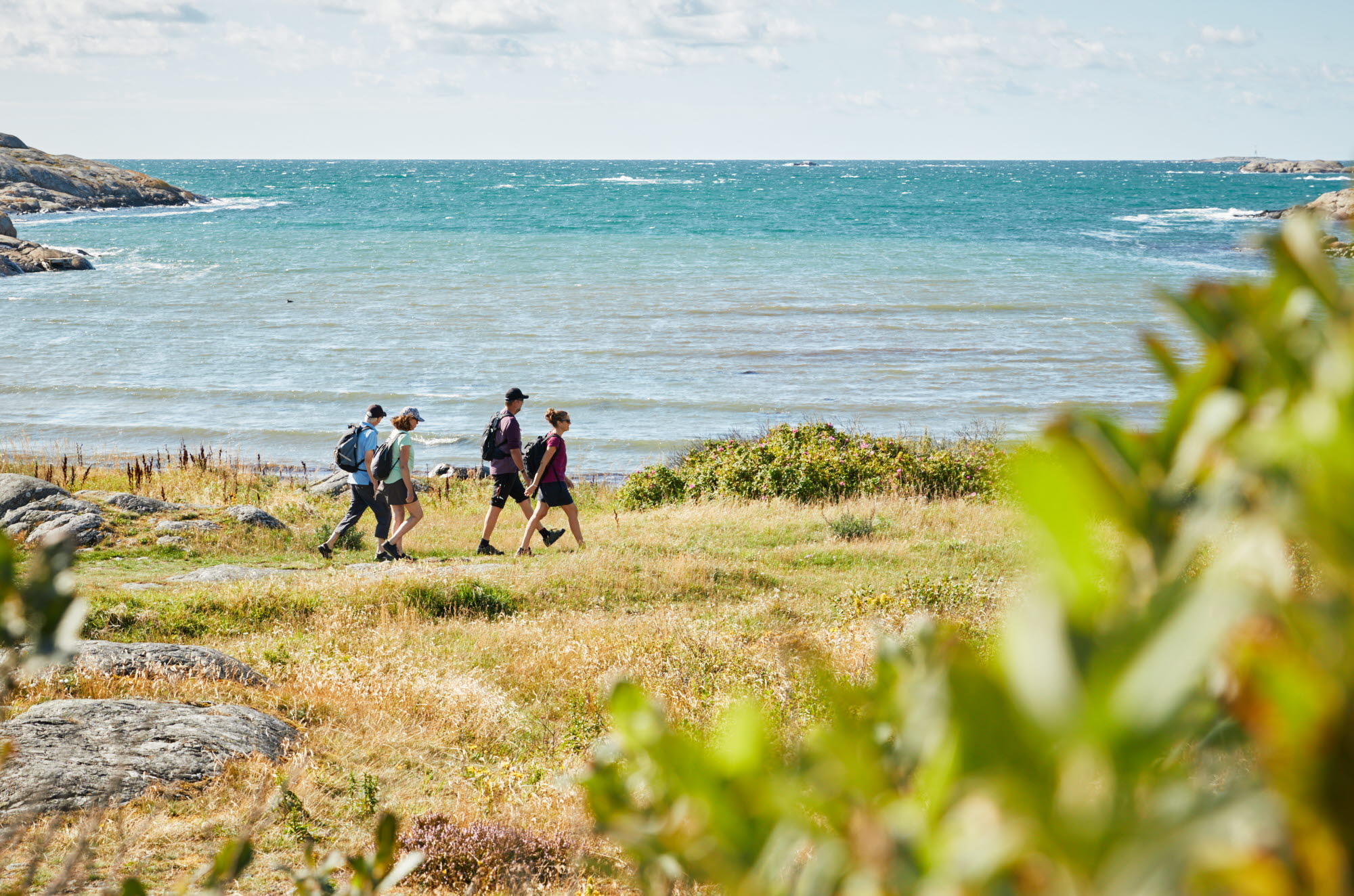 Vandrare på Skärgårdsleden.