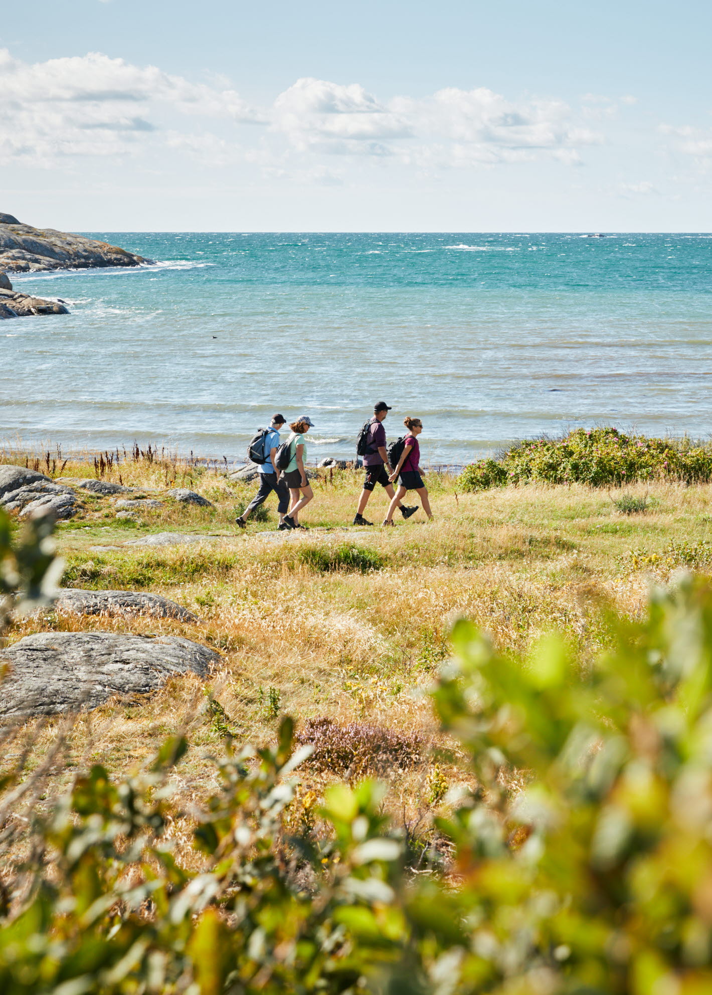 Vandrare på Skärgårdsleden.
