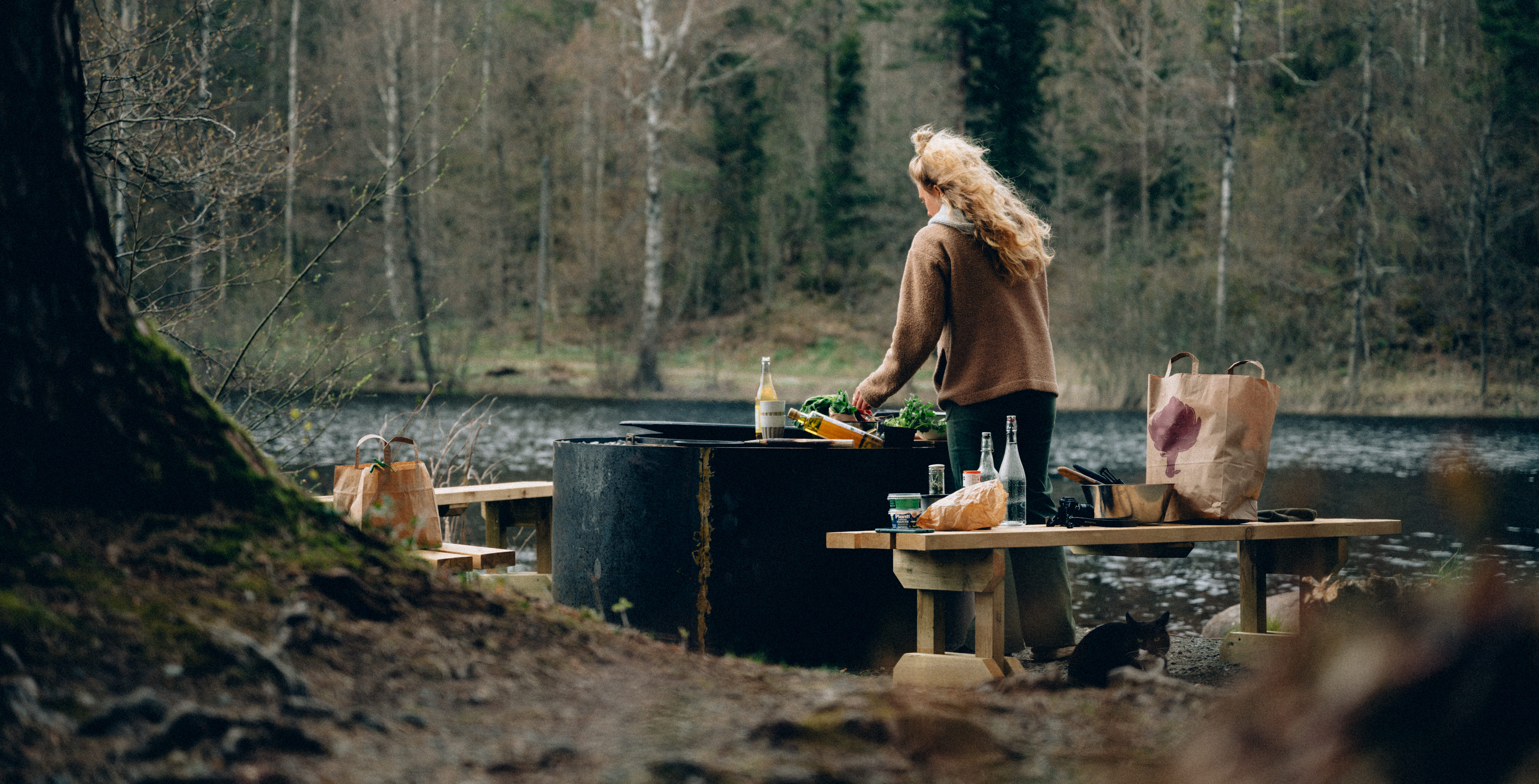Outdoor cooking at Kroppefjäll