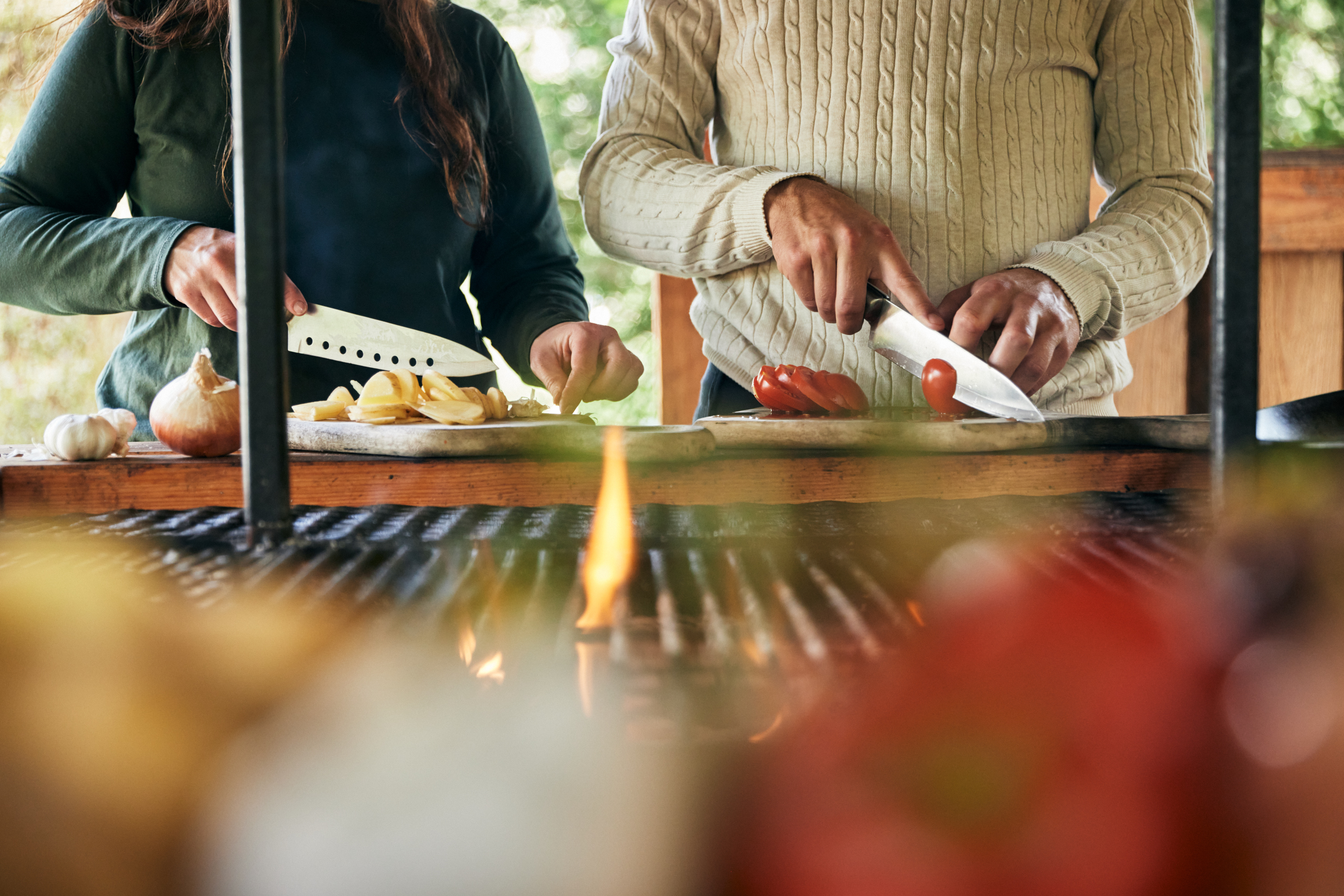 Utomhusmatlagning hos Kroppefjäll B&B