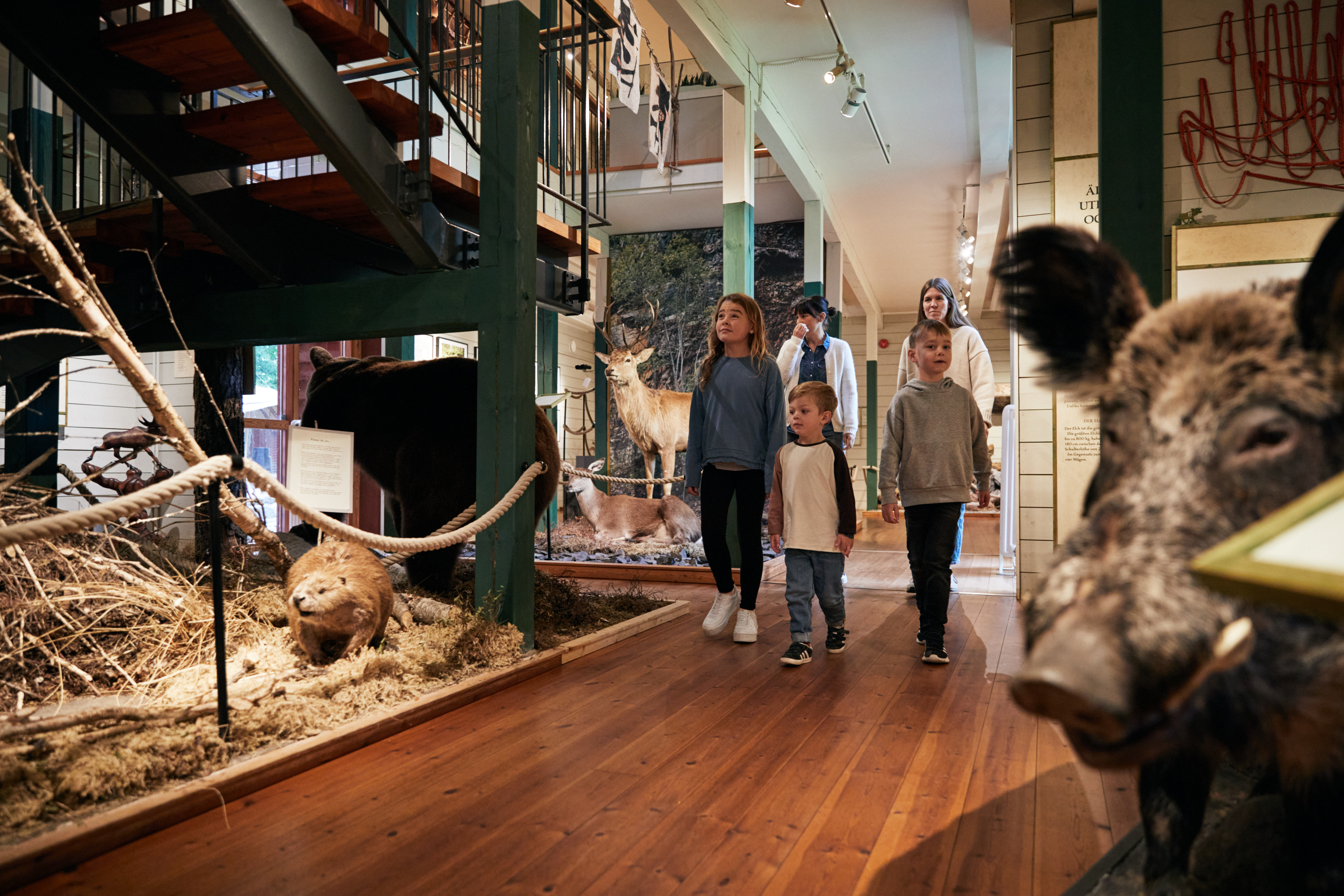 Children at Kungajaktmuseet Älgens Berg