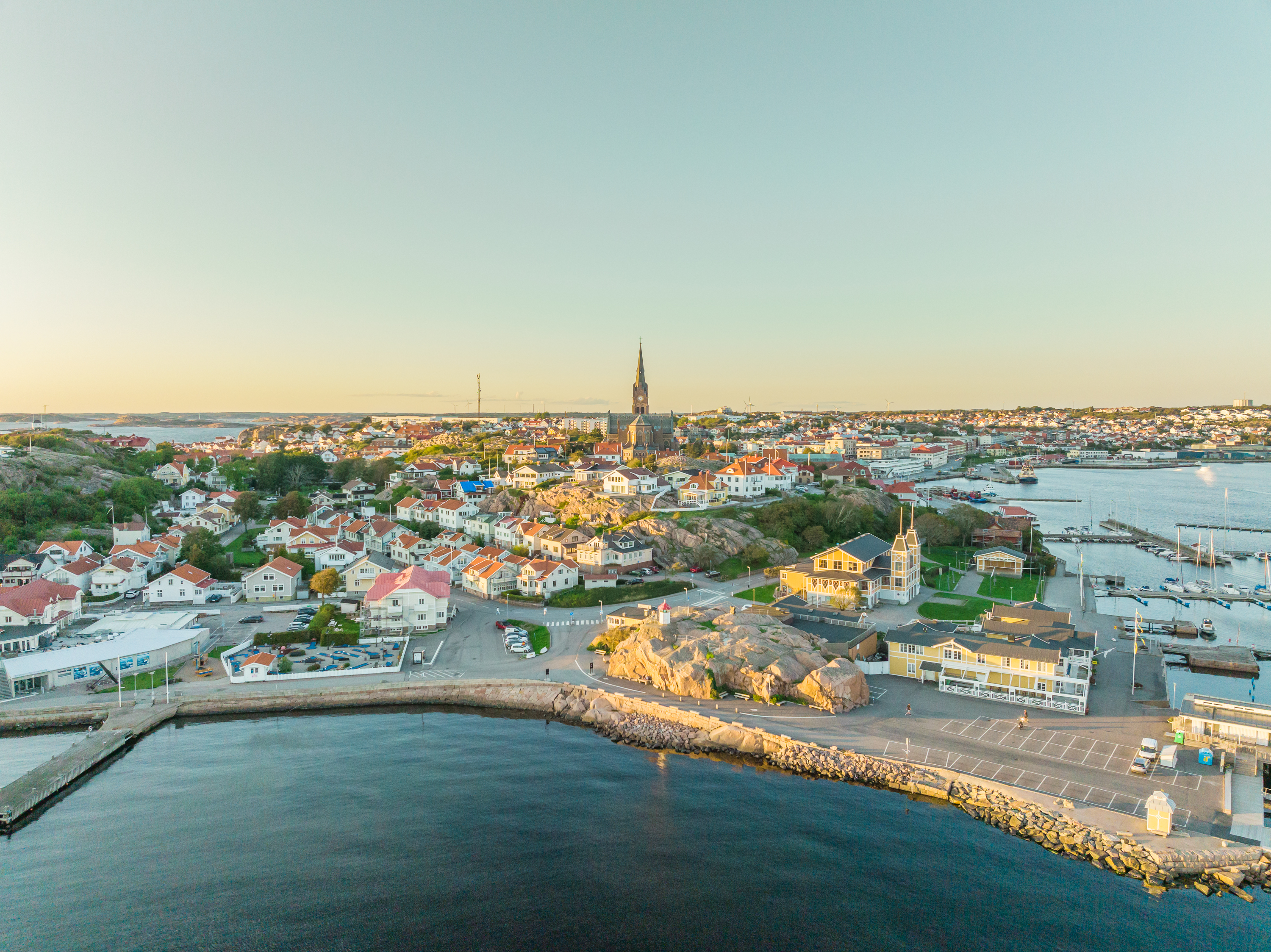Drone view over Lysekil.