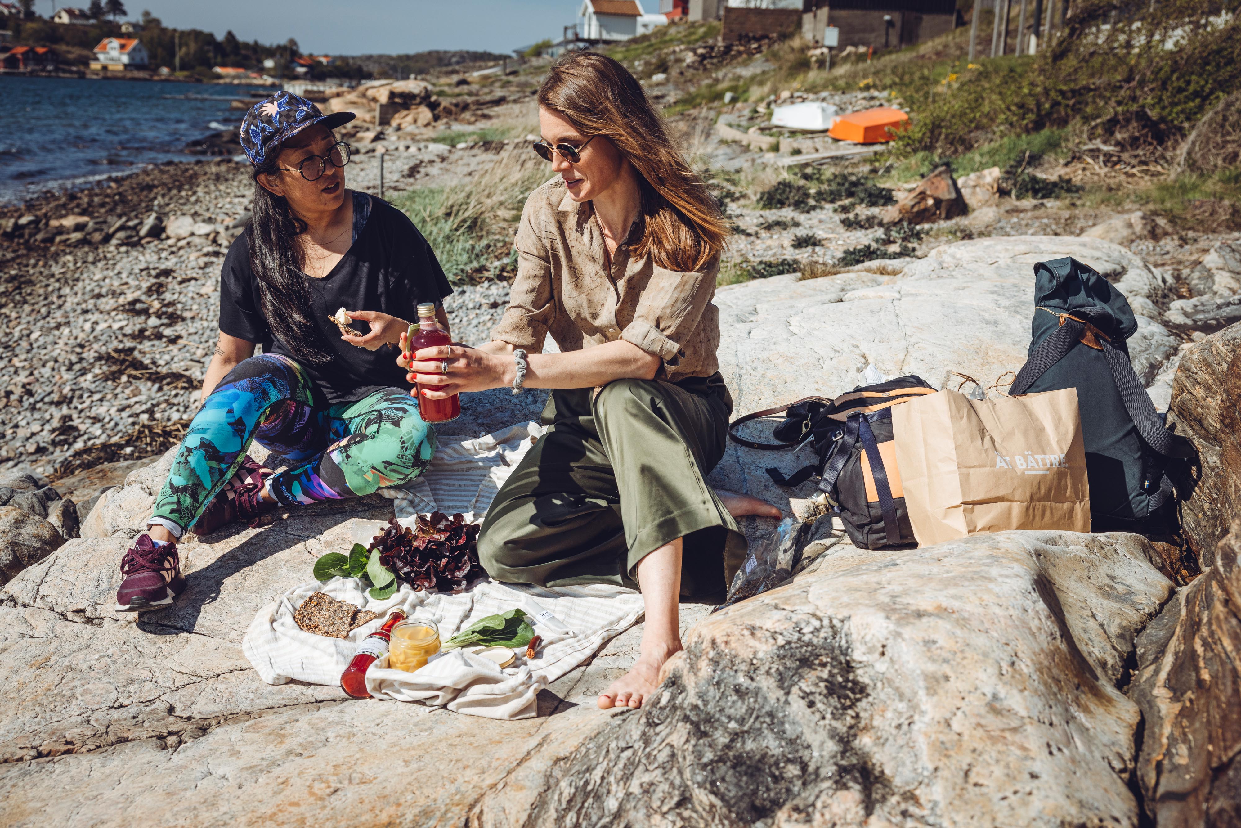 Pick nick on the rocks.