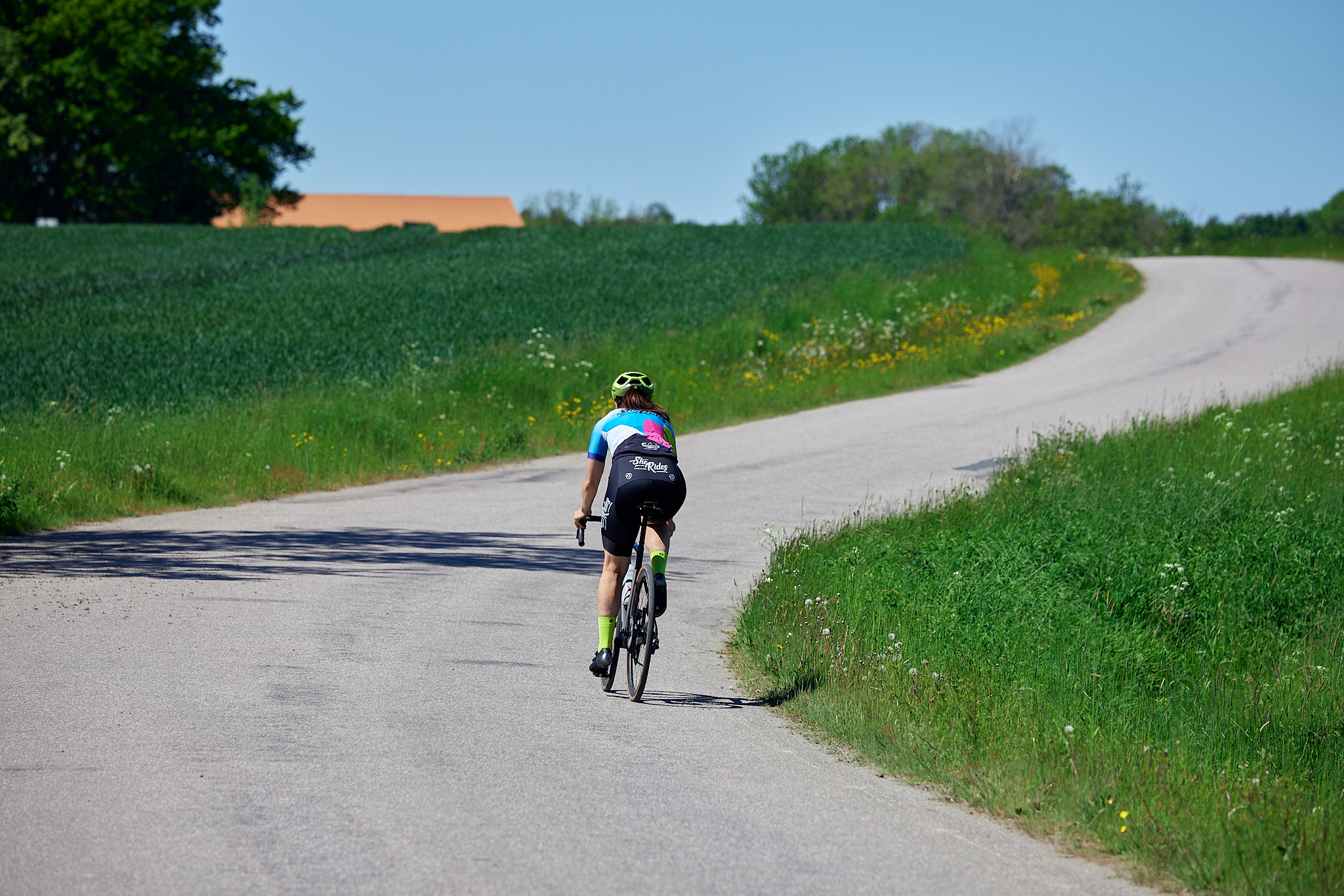 Road cycling on Kinnekulle.