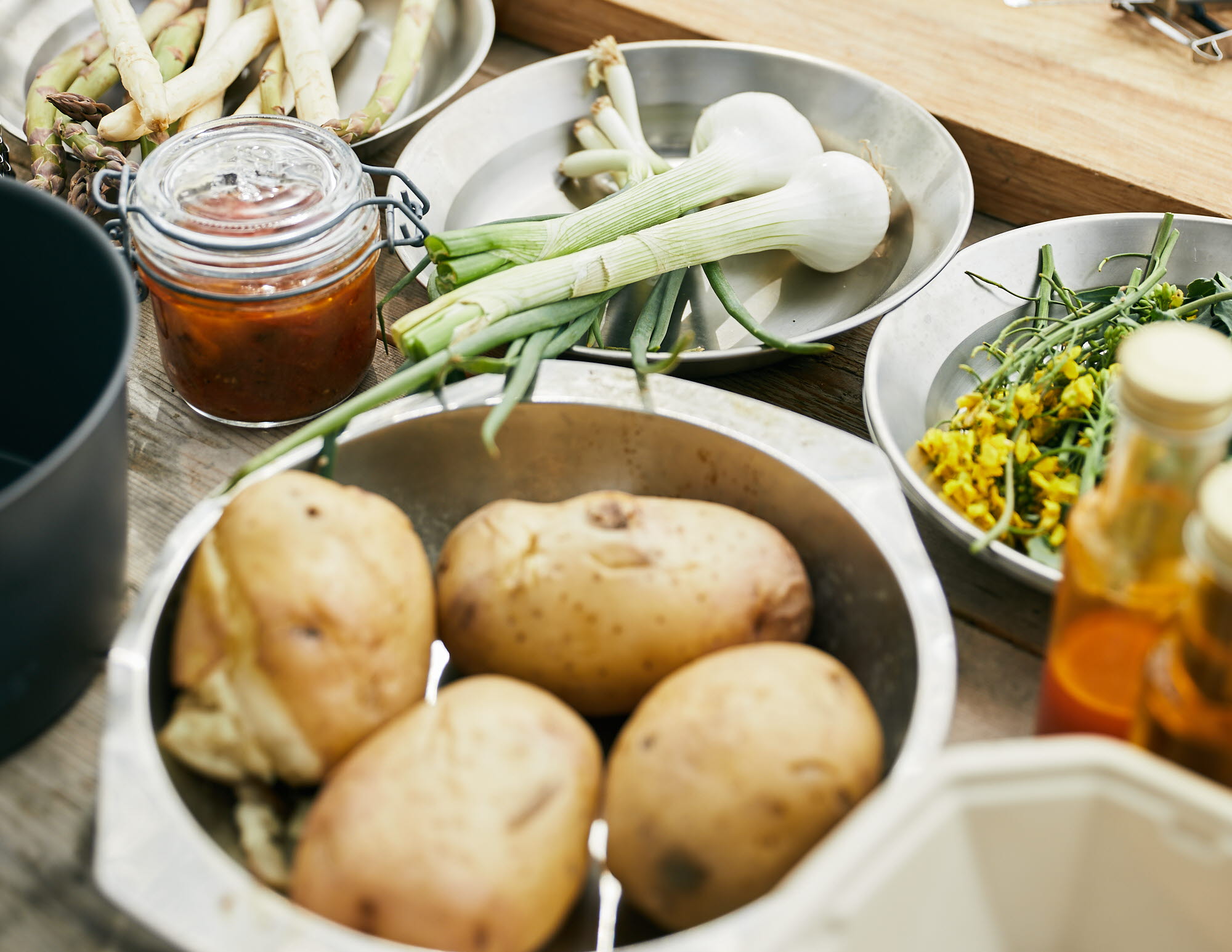 Outdoor cooking by Göta Kanal
