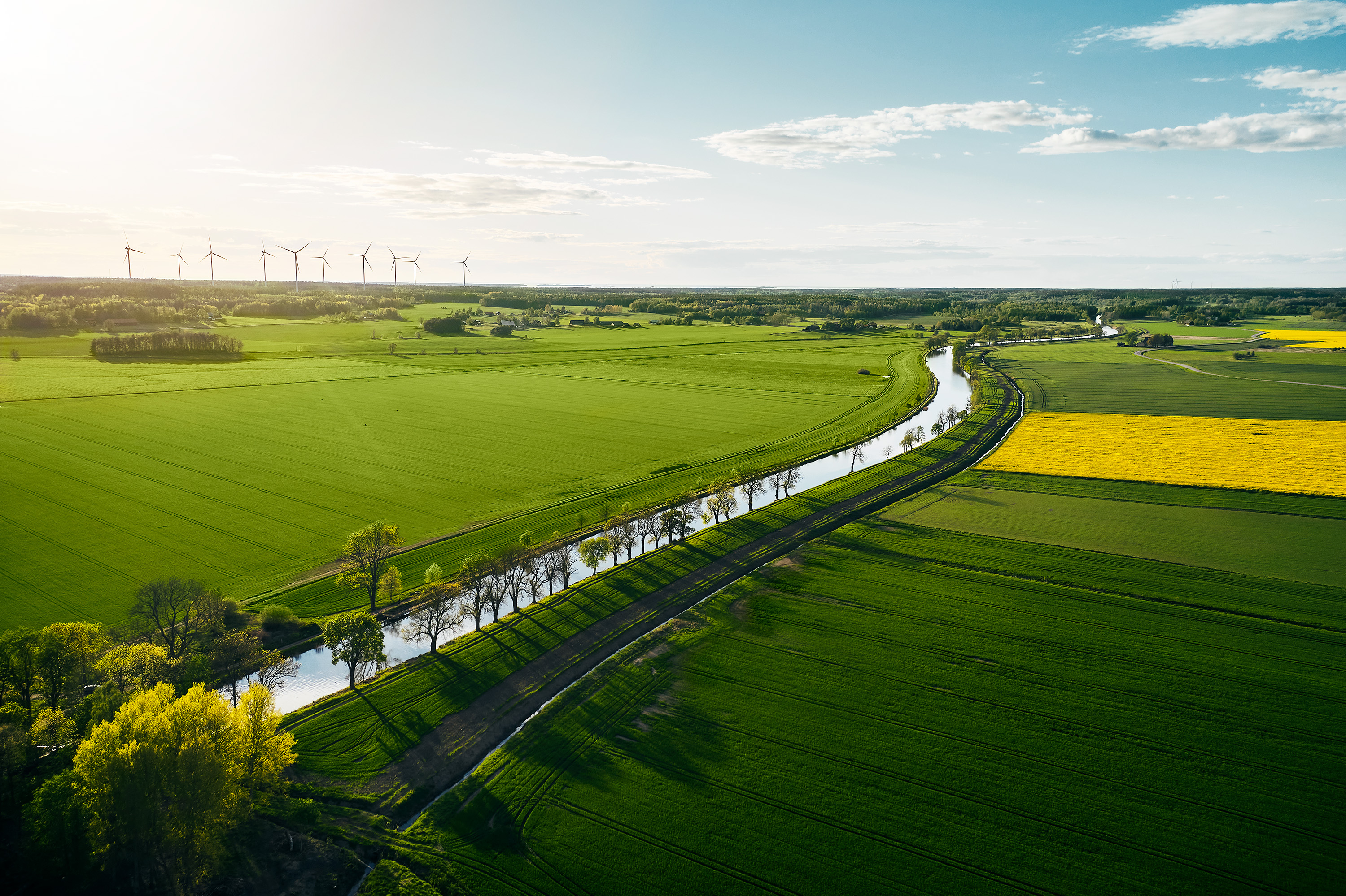Drönarvy över Göta Kanal