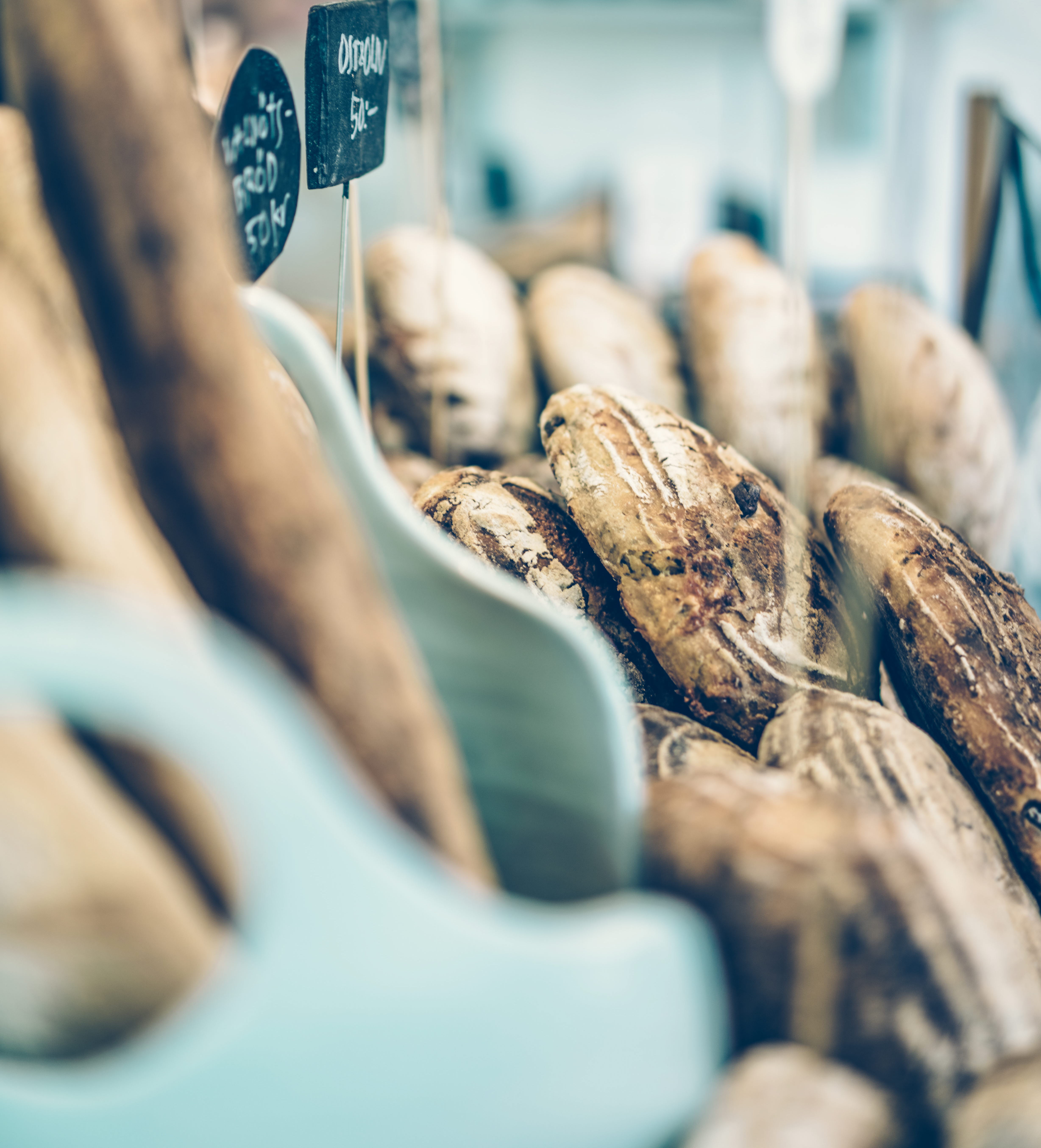 selection of bread in a shop