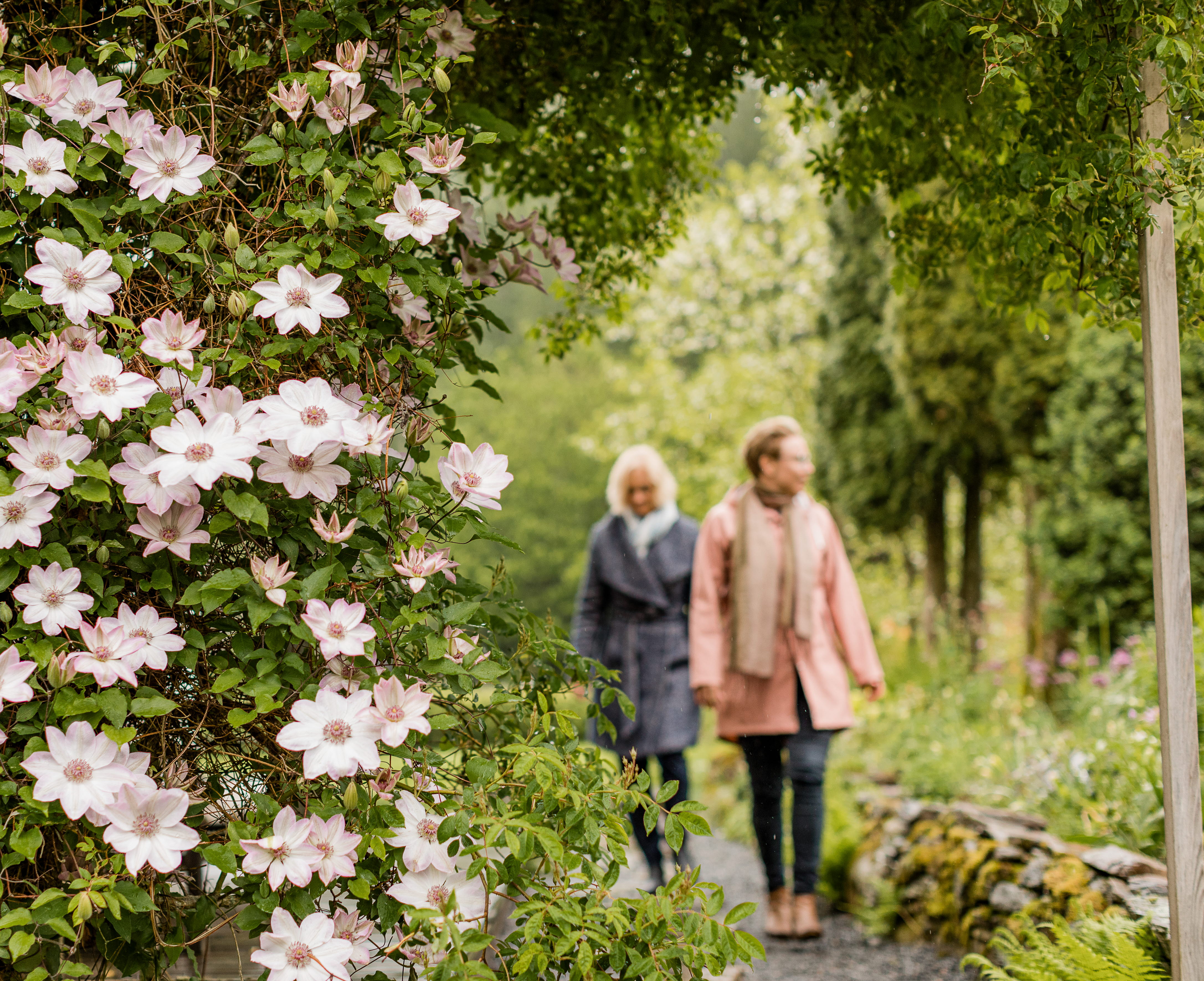 People visiting Nyhagens Garden