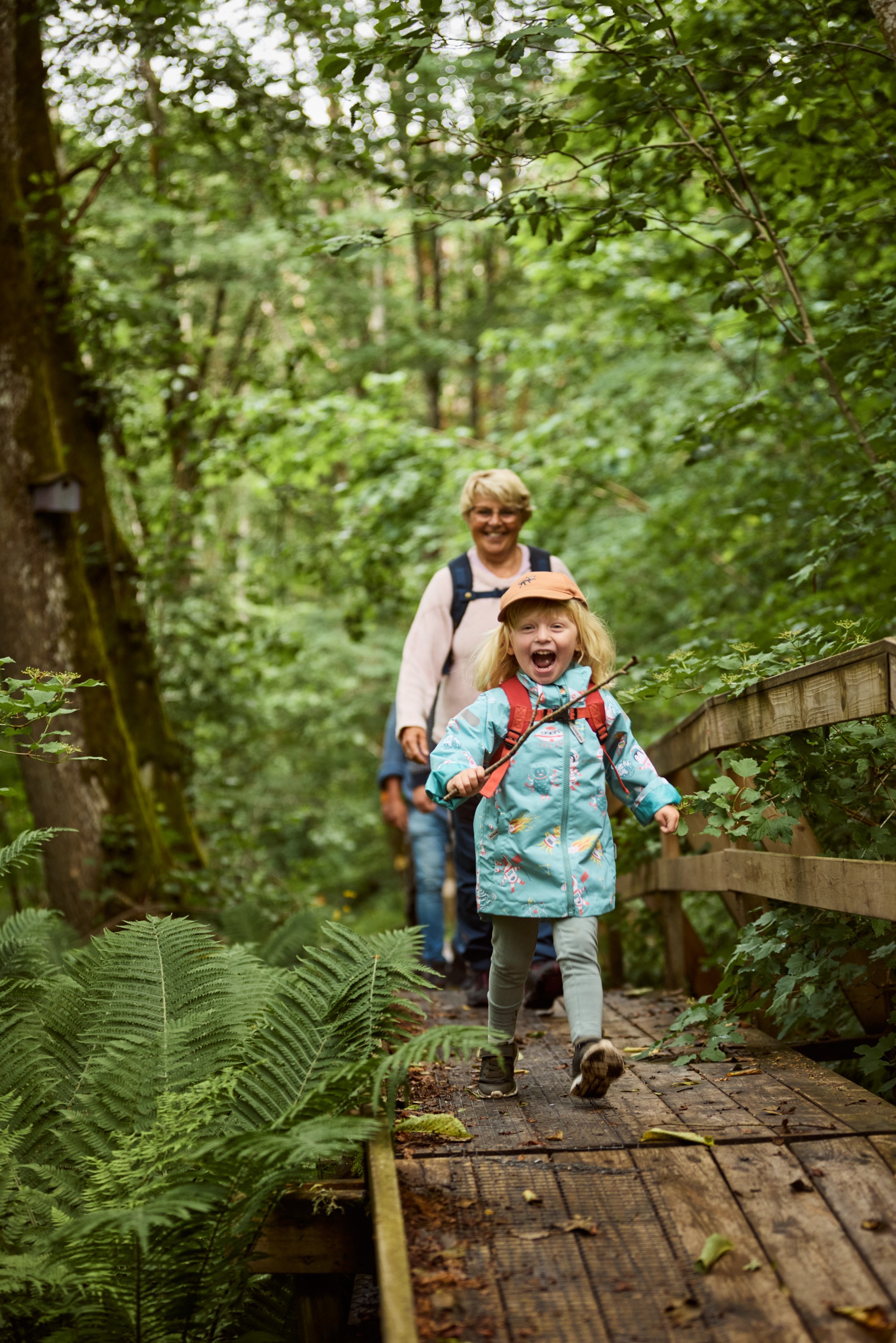 People hike in the nature.