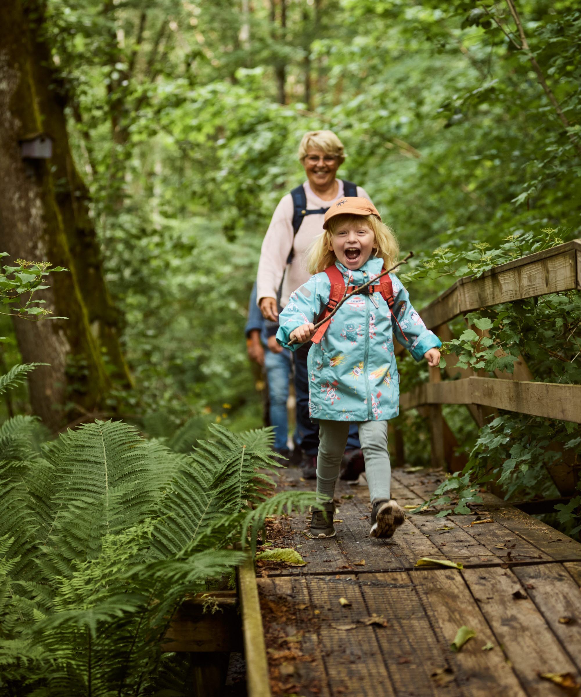 People hike in the nature.
