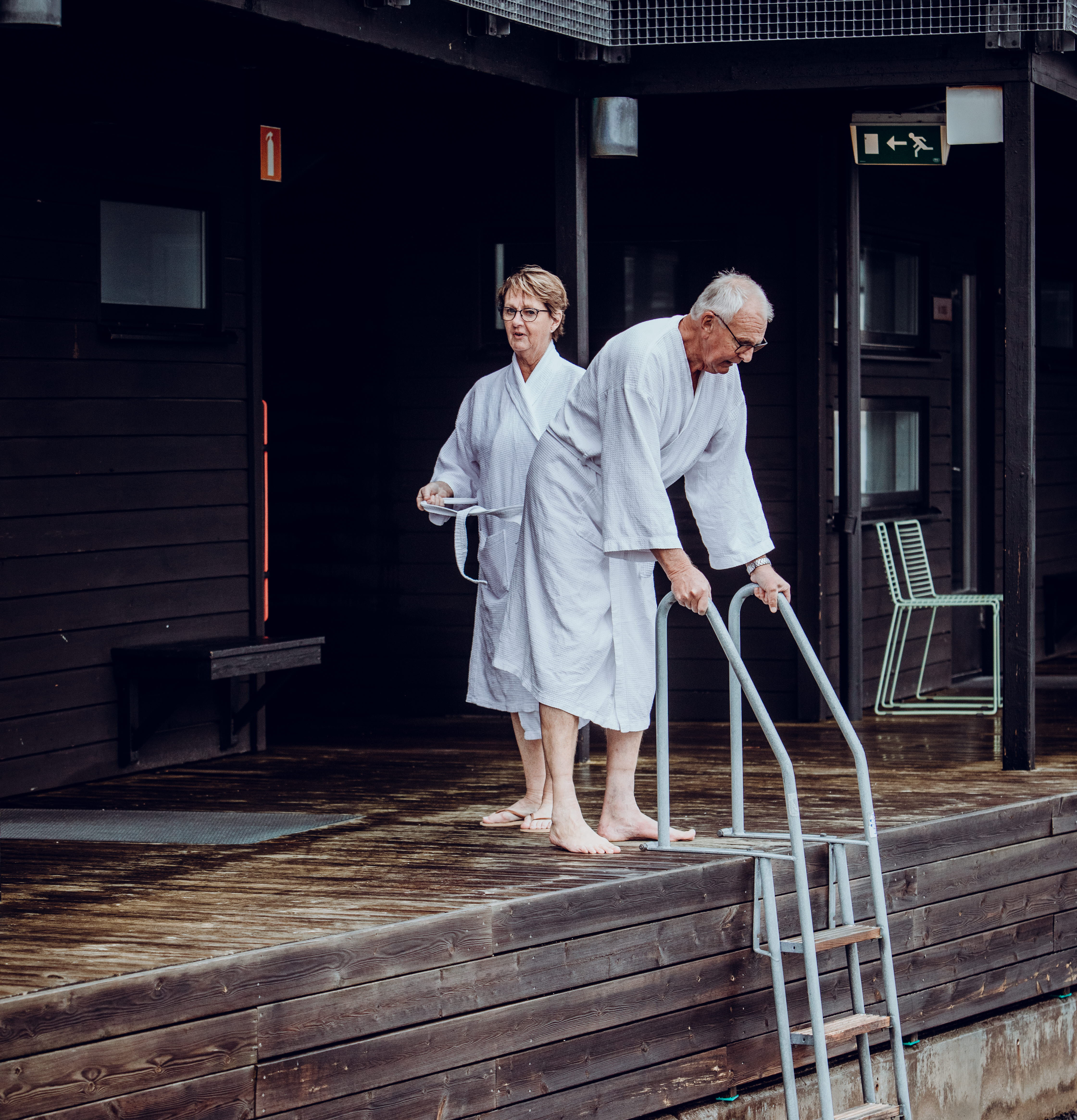 Ett par som umgås off season på Tjörn