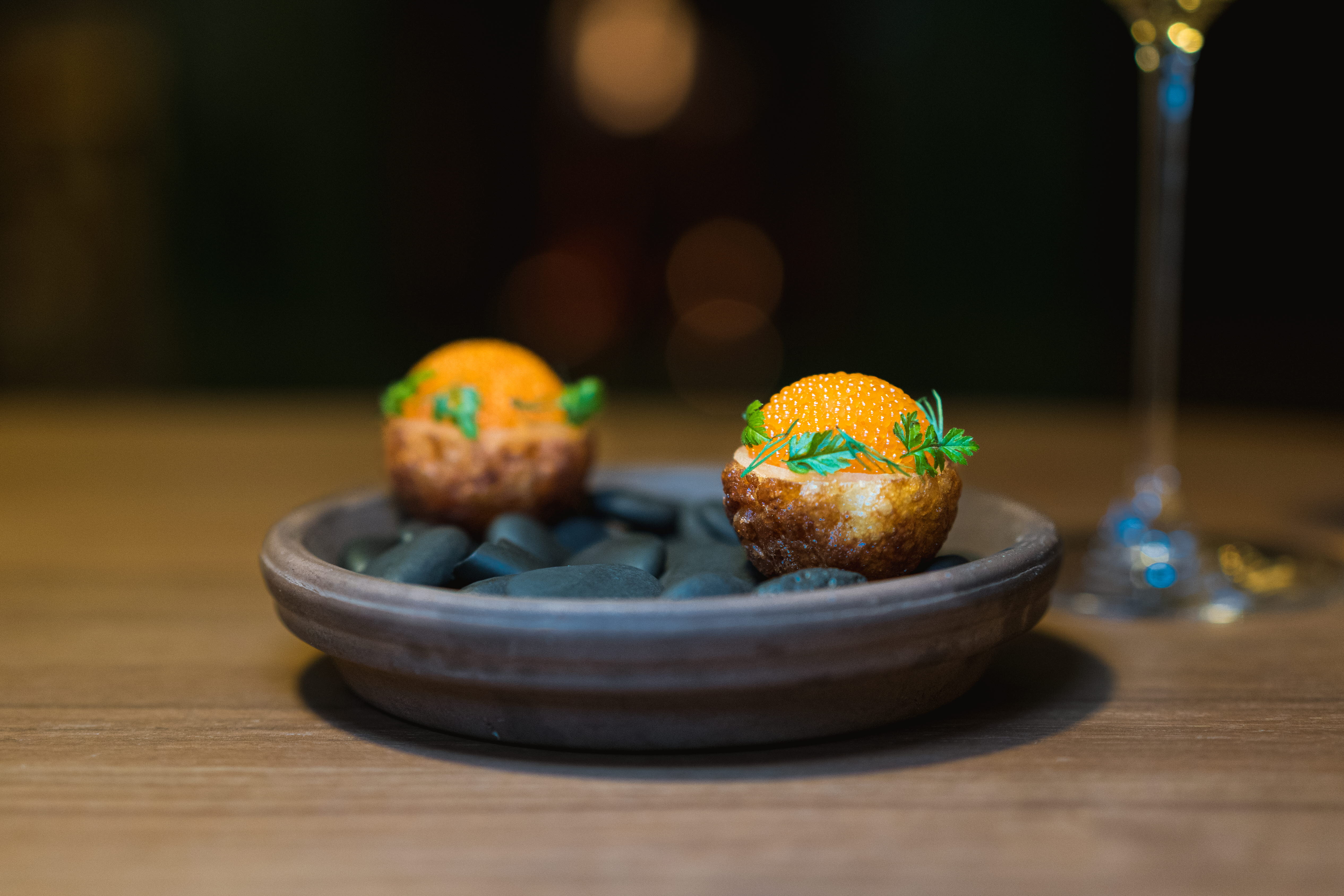 Dish laid out on a plate.