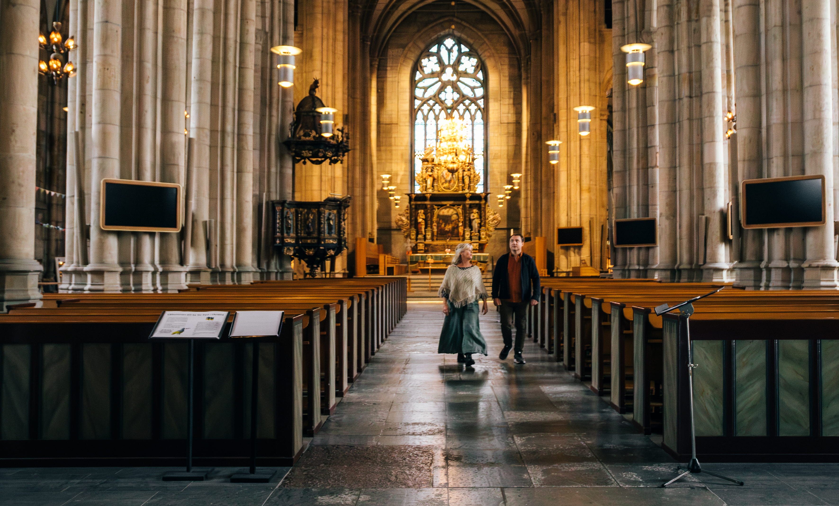 Interiör bild av Skara Domkyrka.