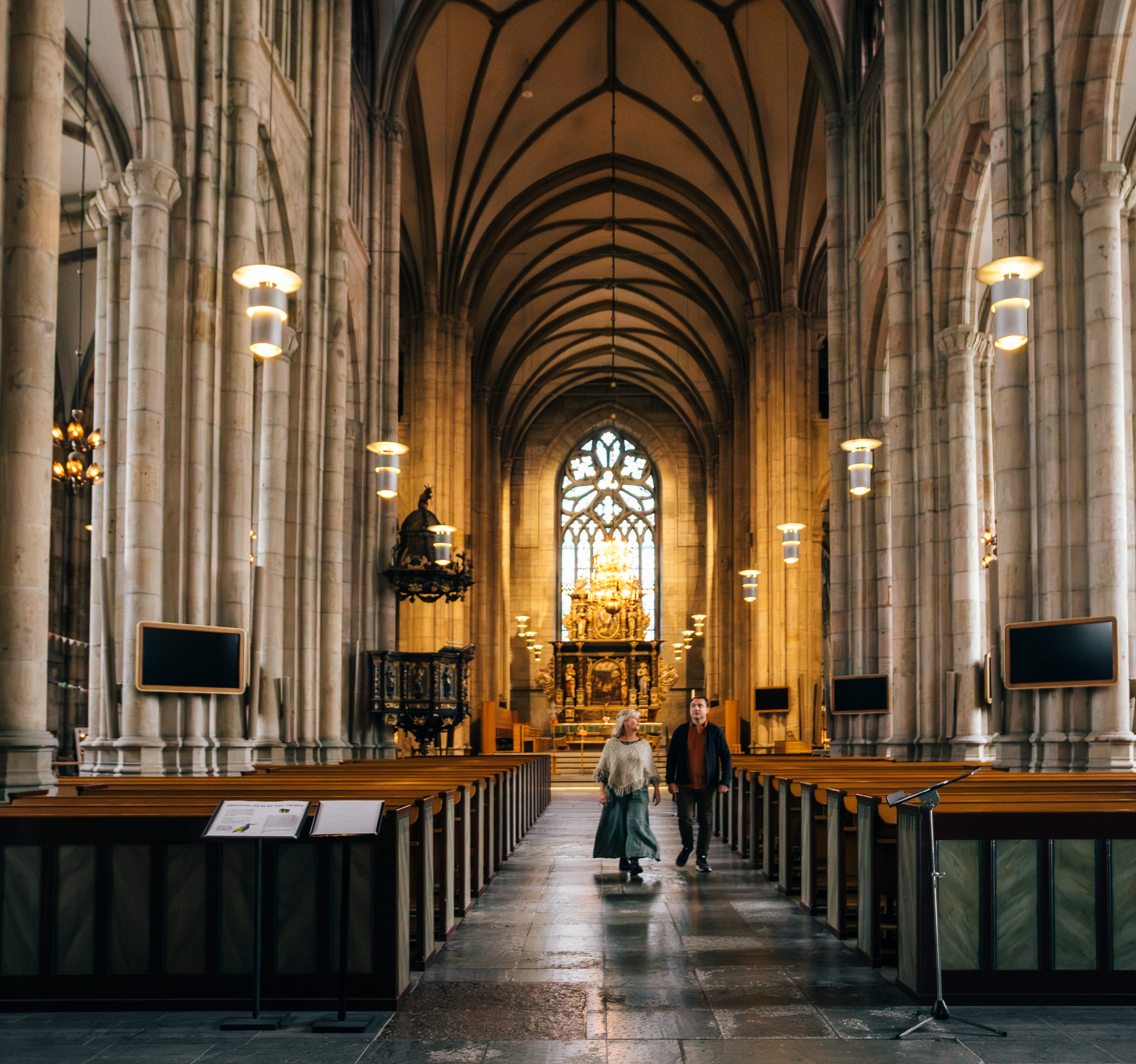 Interior view of Skara Cathedral.