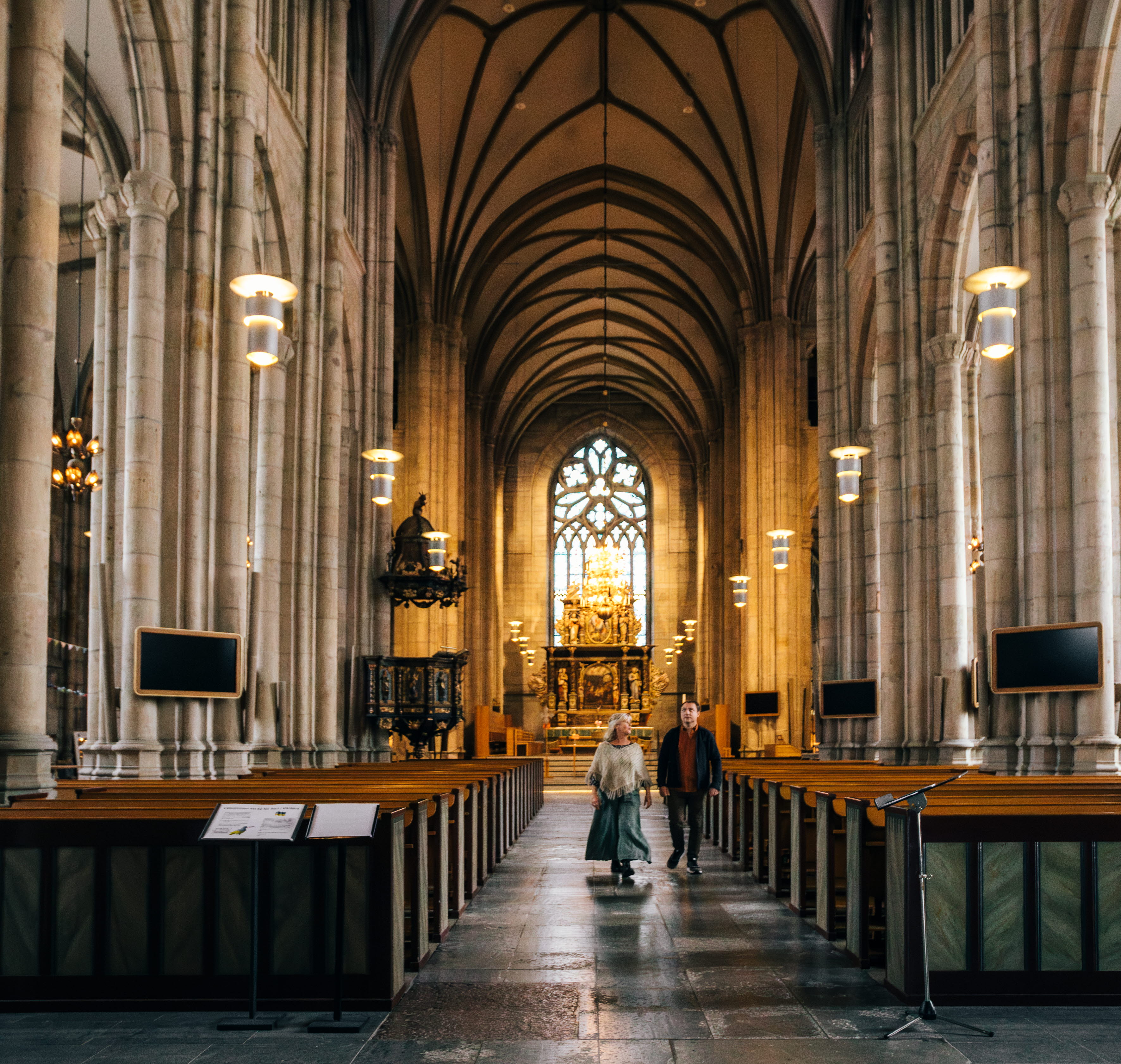 Interior view of Skara Cathedral.