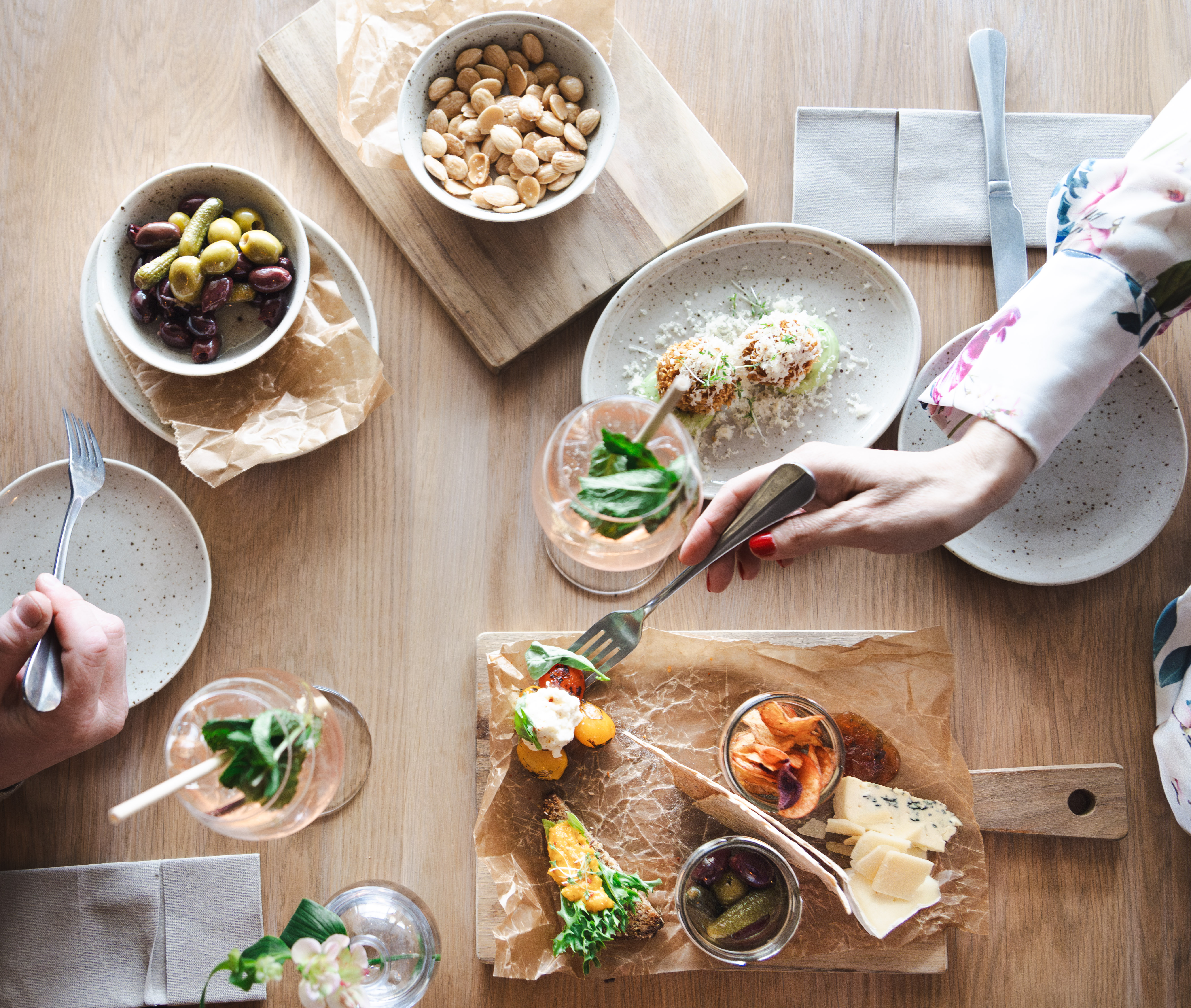 Måltid på restaurang.