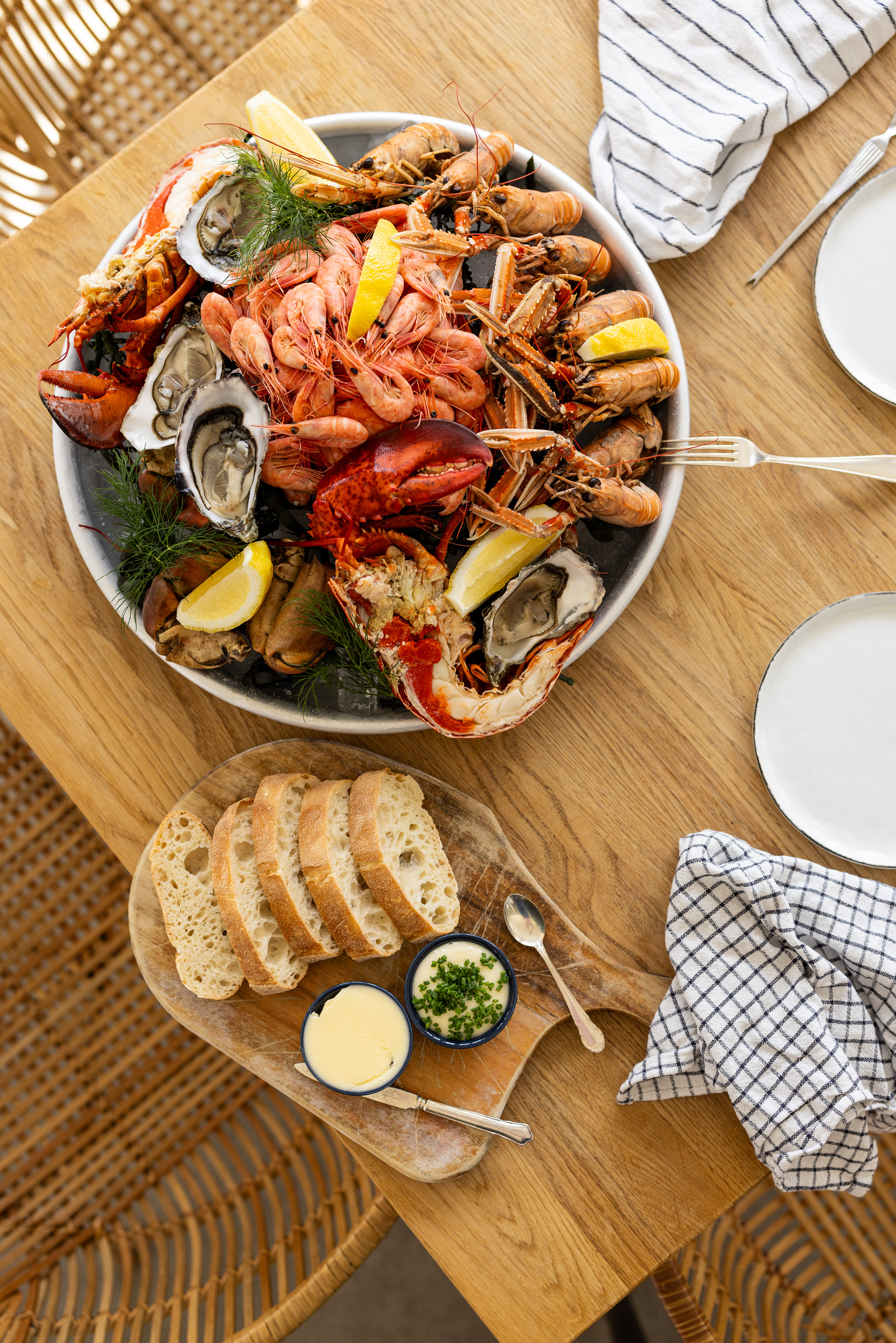 Skaldjur i restaurangen hos Hotel Strana.