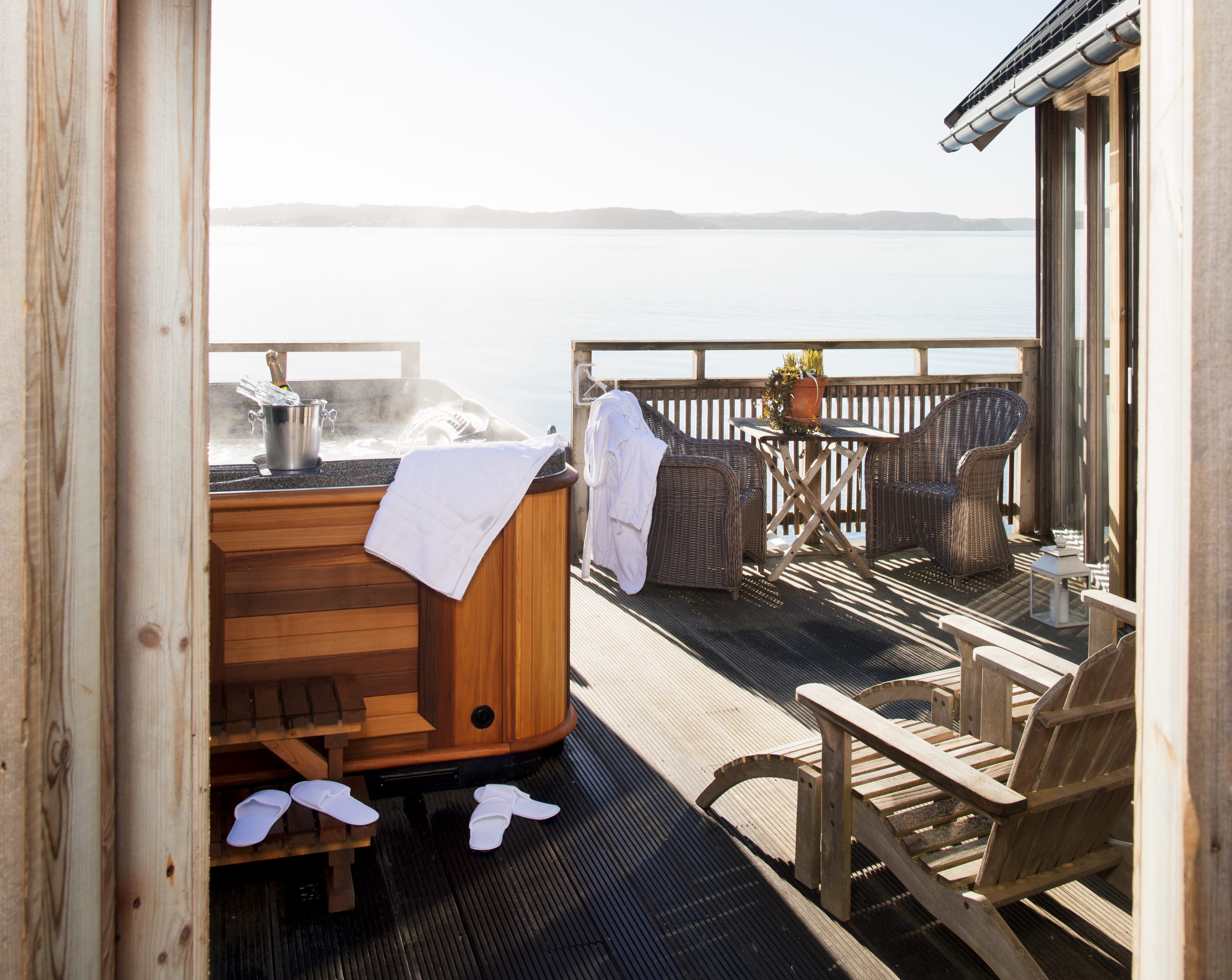 View from pavilion at Strandflickorna.