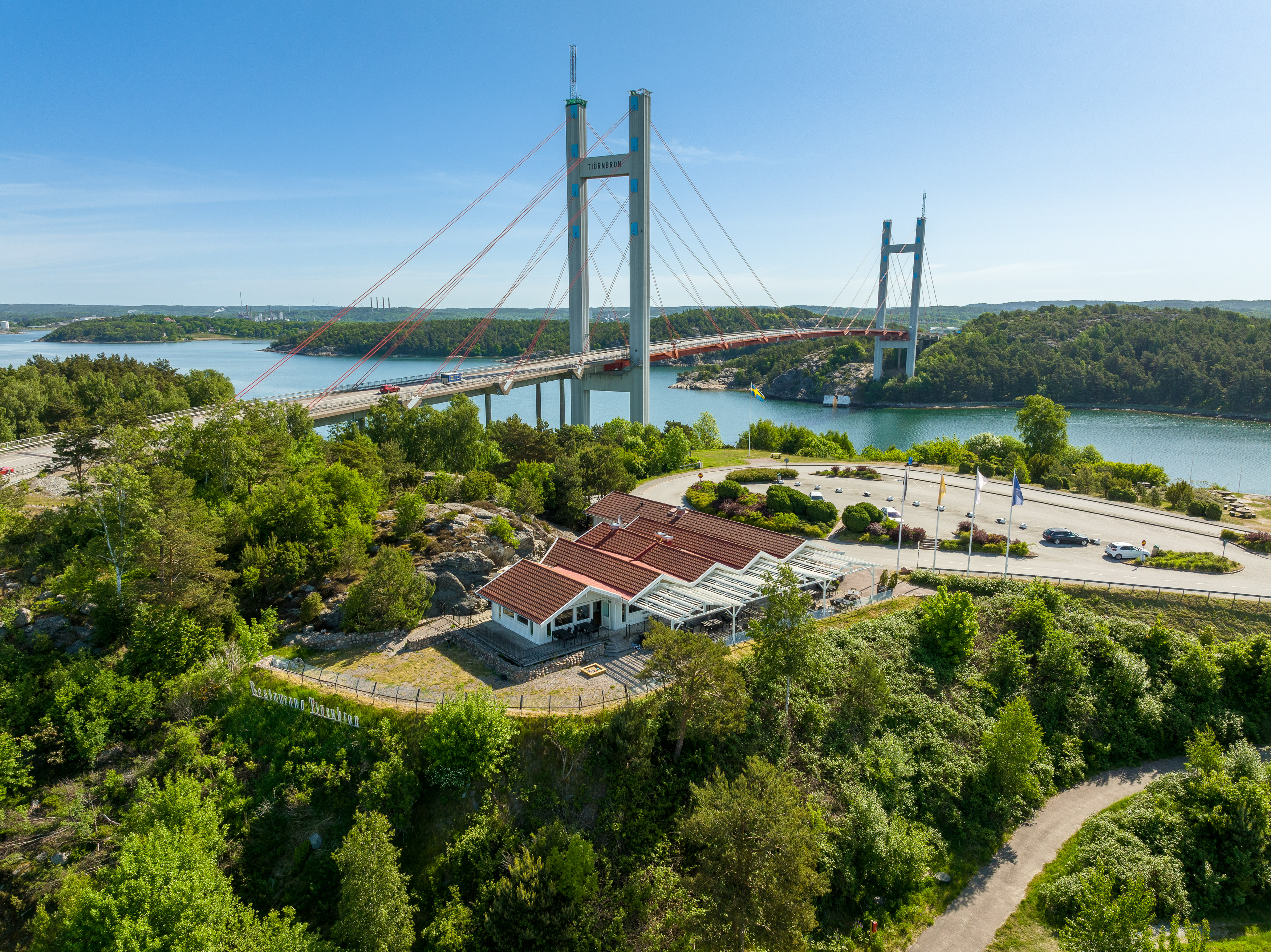 Drönarvy över Tjörnbro Arena