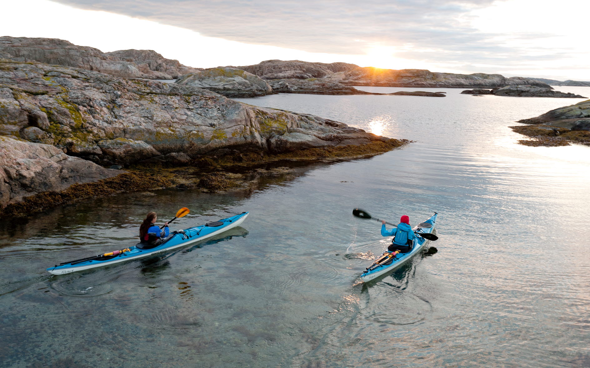Kayak in the archipelago of Bohuslän