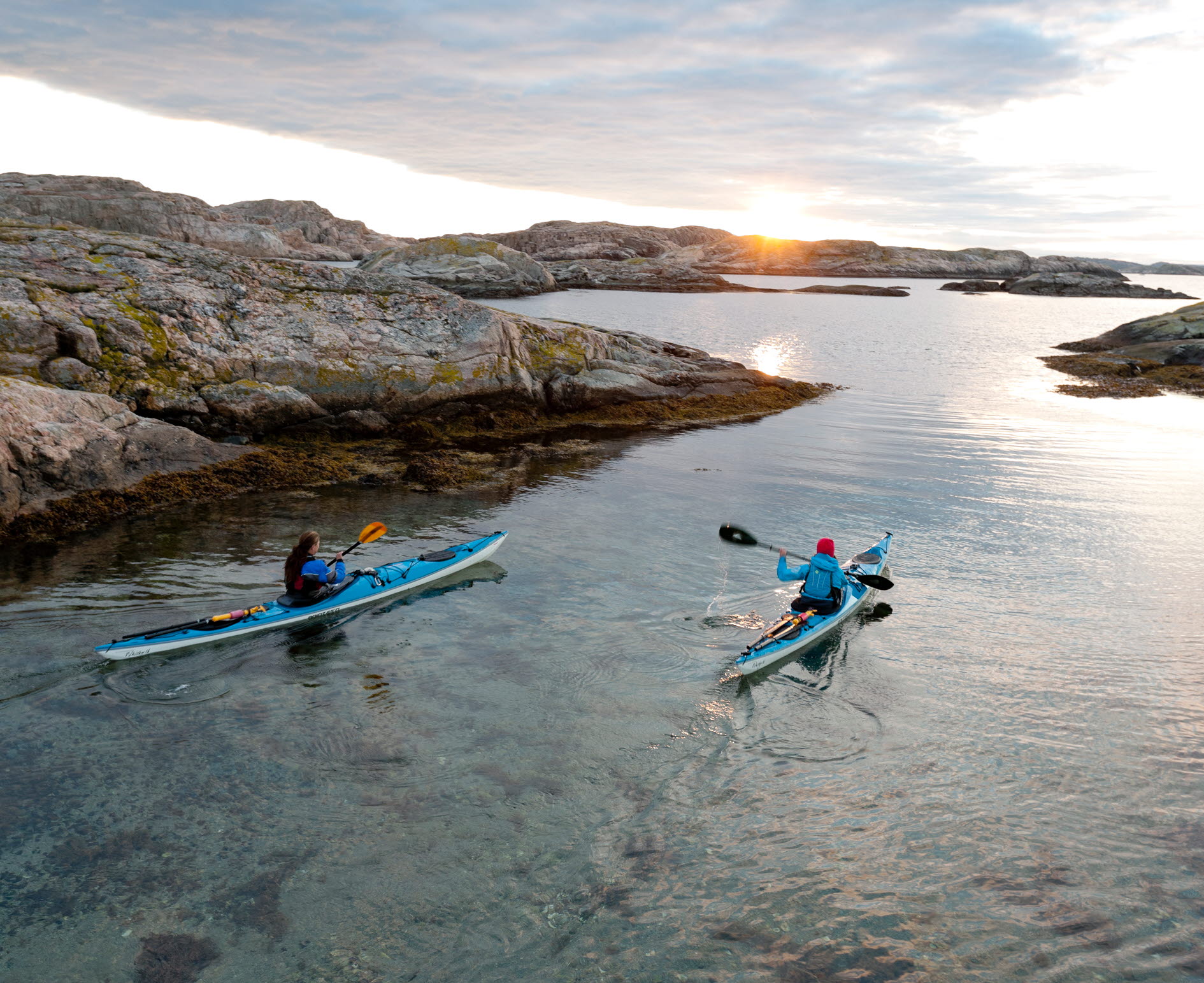 Kayak in the archipelago of Bohuslän