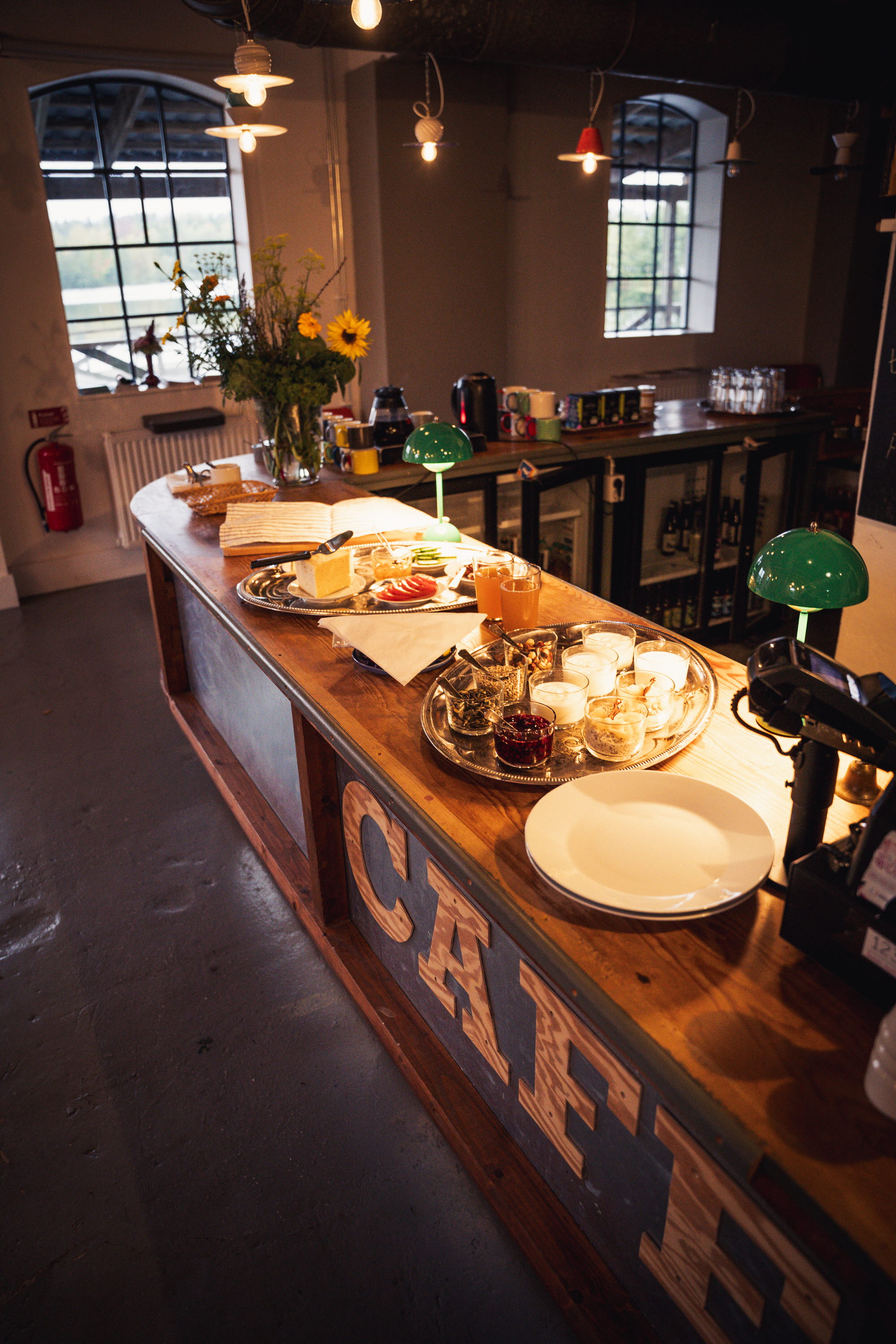Breakfast at a hotel.