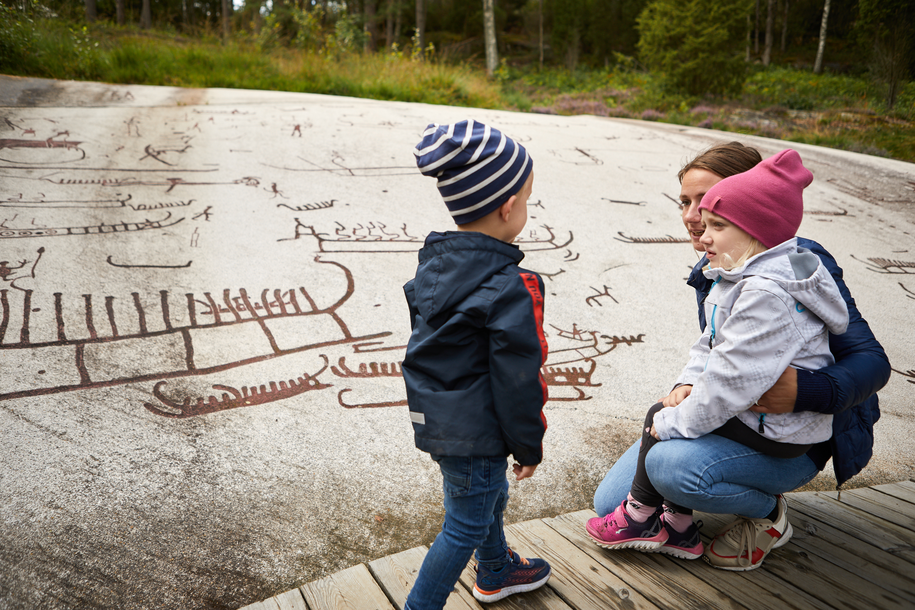 Barn aktiverar sig på Vitlycke museum