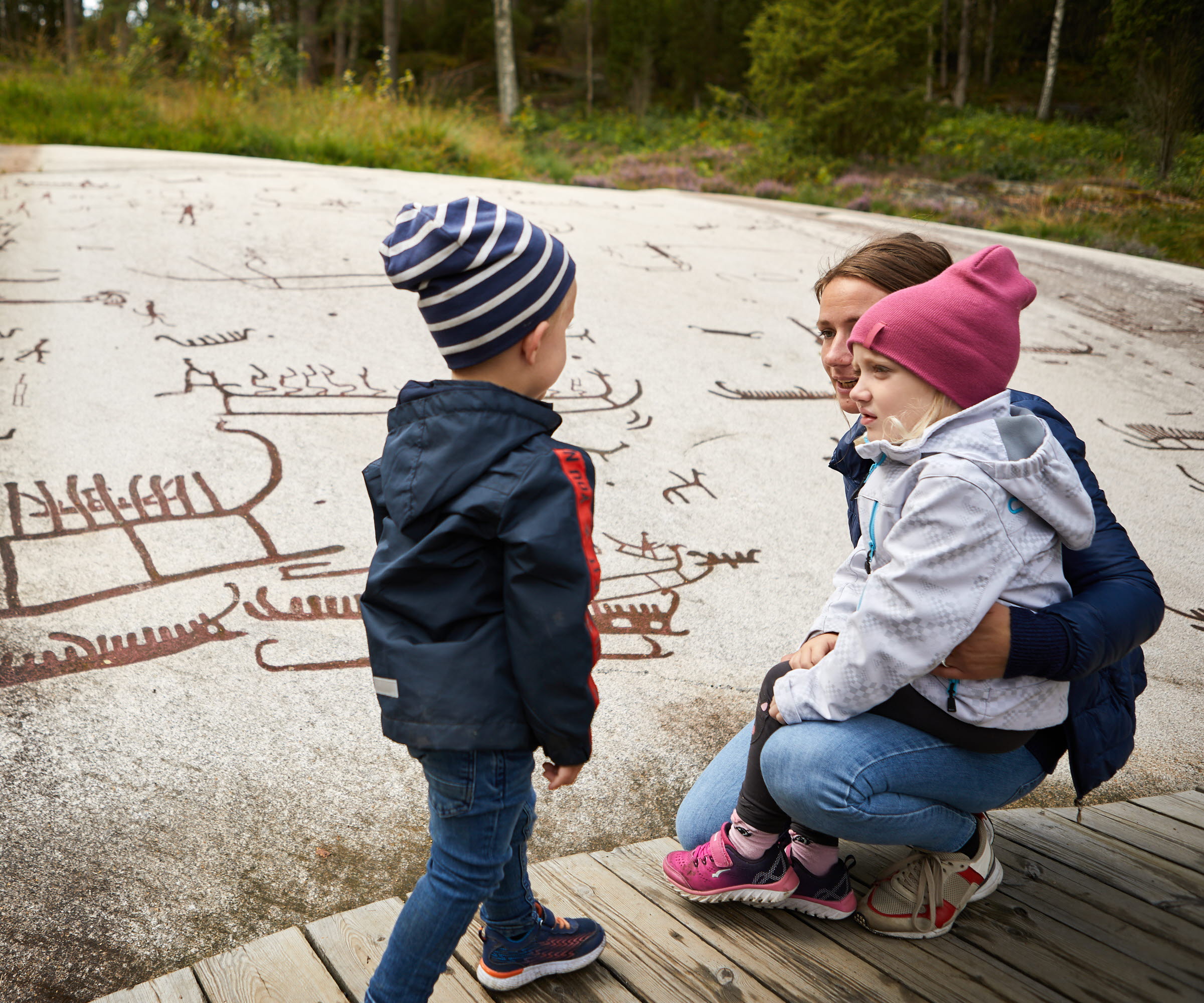 Barn aktiverar sig på Vitlycke museum