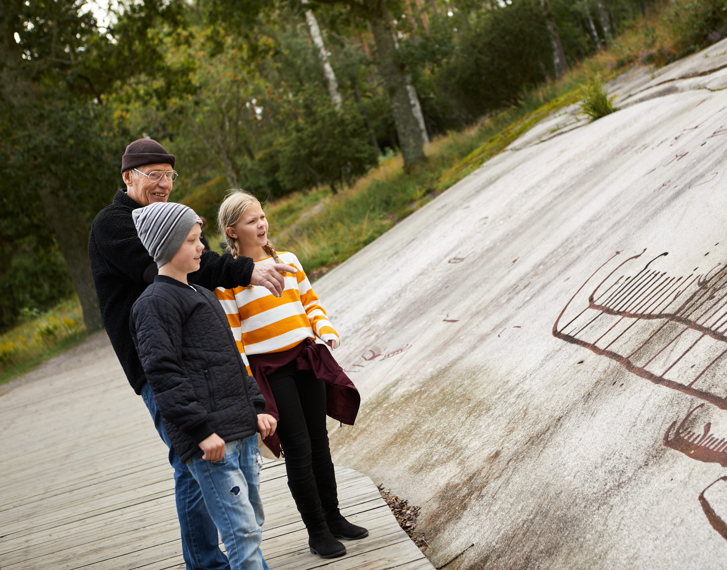 Barn aktiverar sig på Vitlycke museum