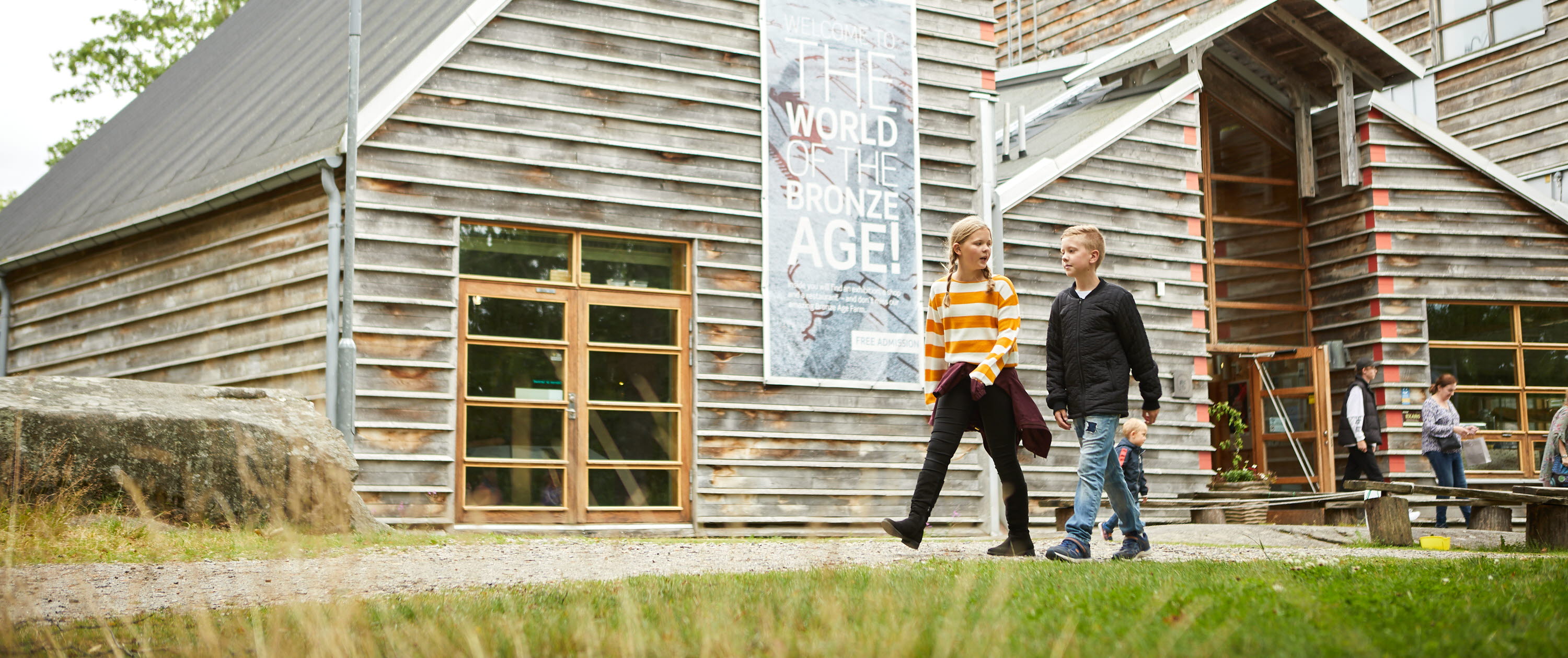 Barn aktiverar sig på Vitlycke museum
