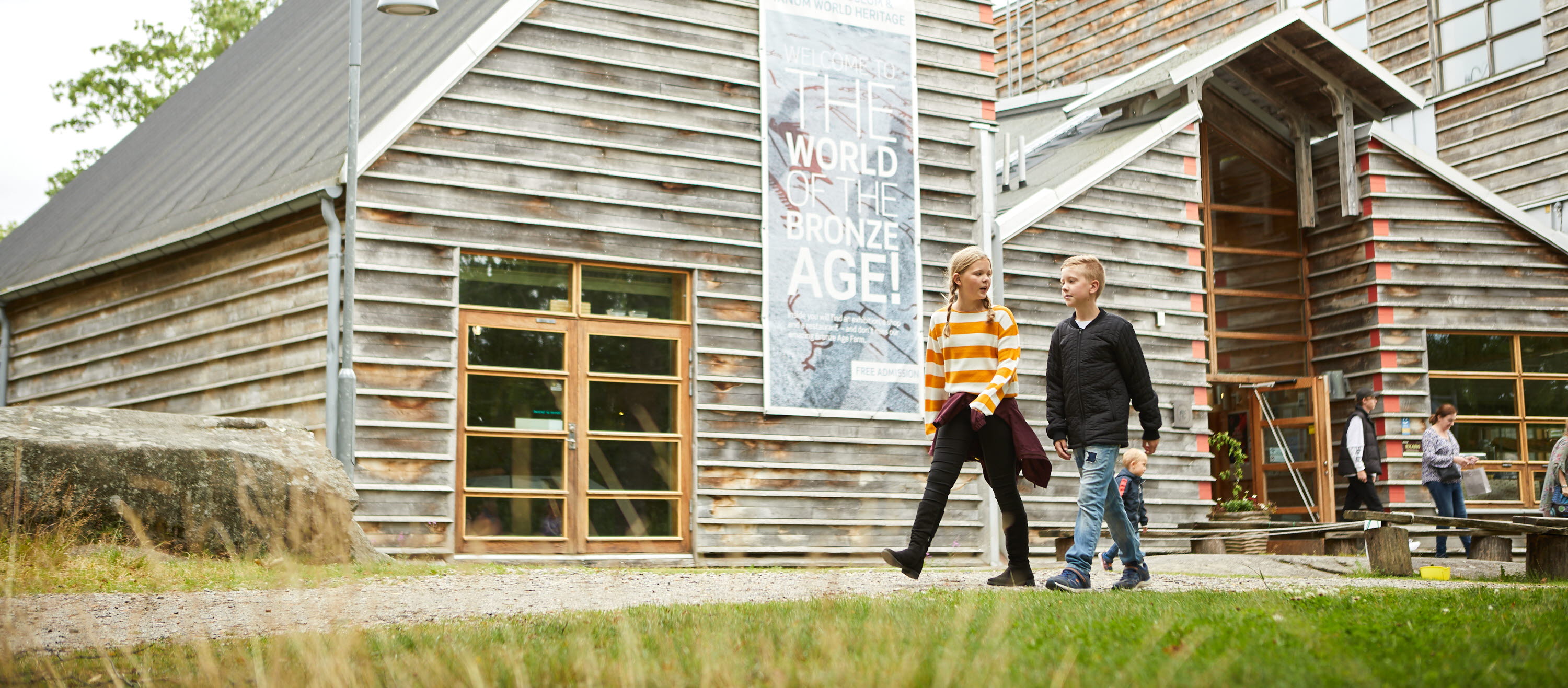 Barn aktiverar sig på Vitlycke museum