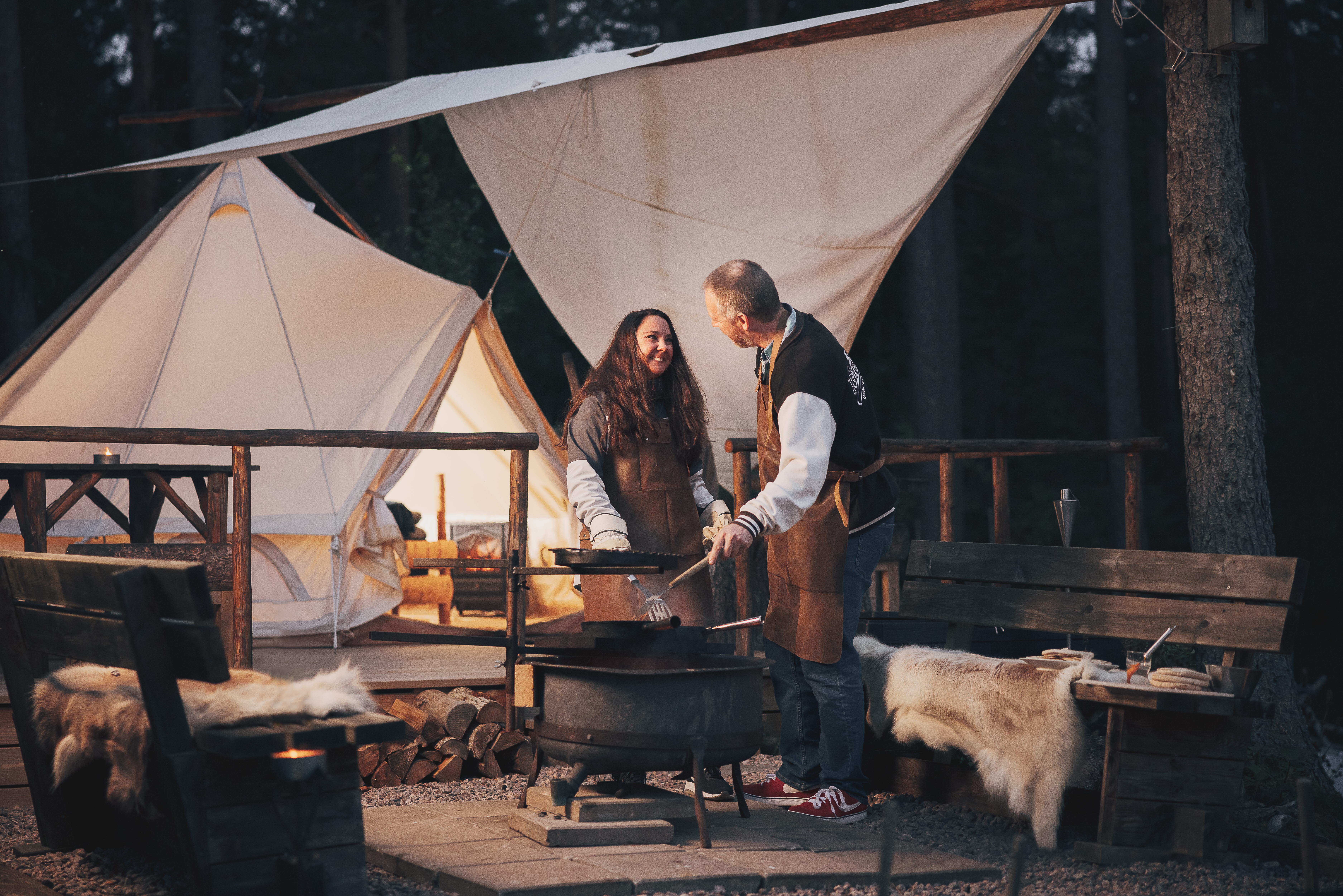 Glamping hos Vristulvens Äventyrscenter