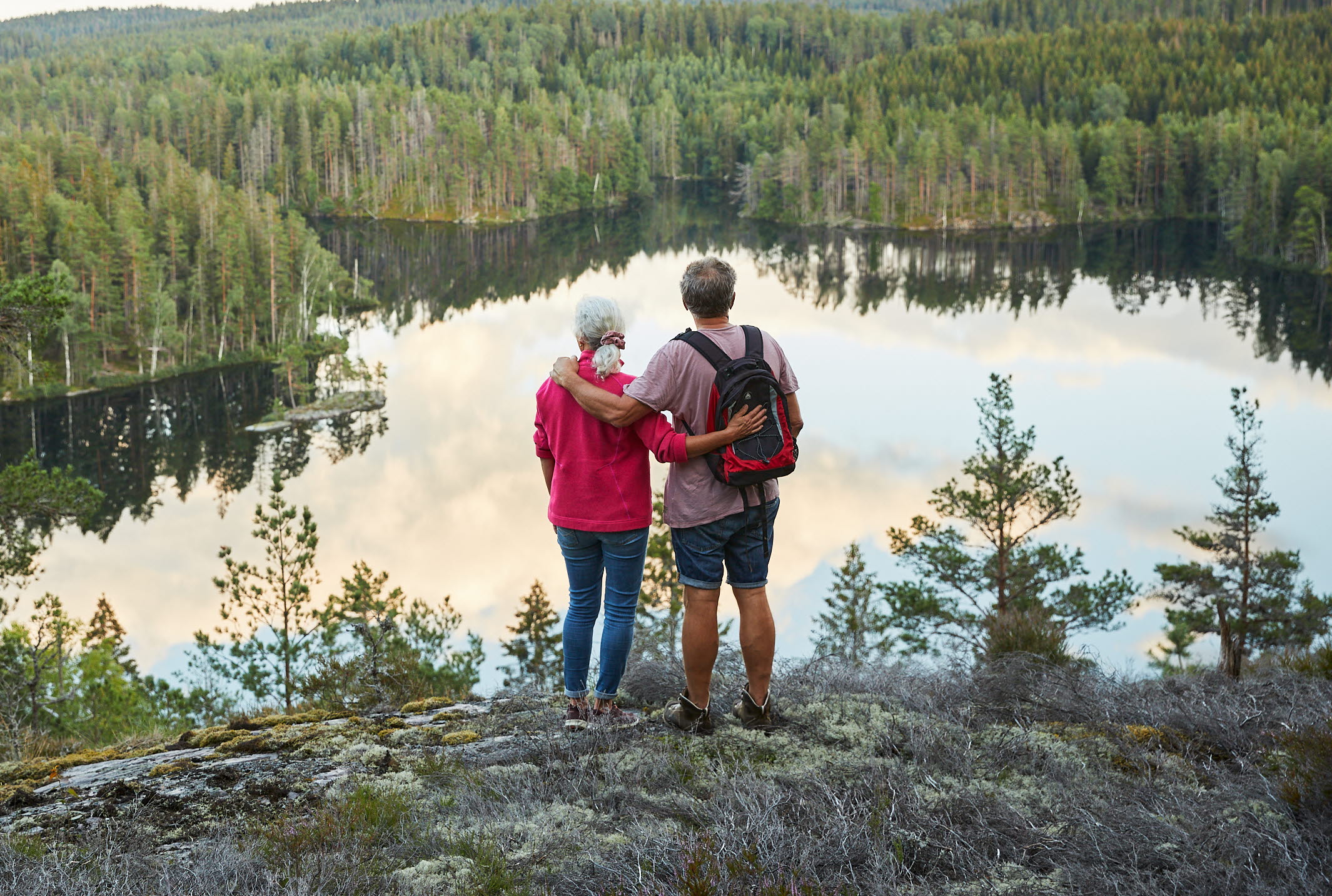 Couple walking in Dalsland