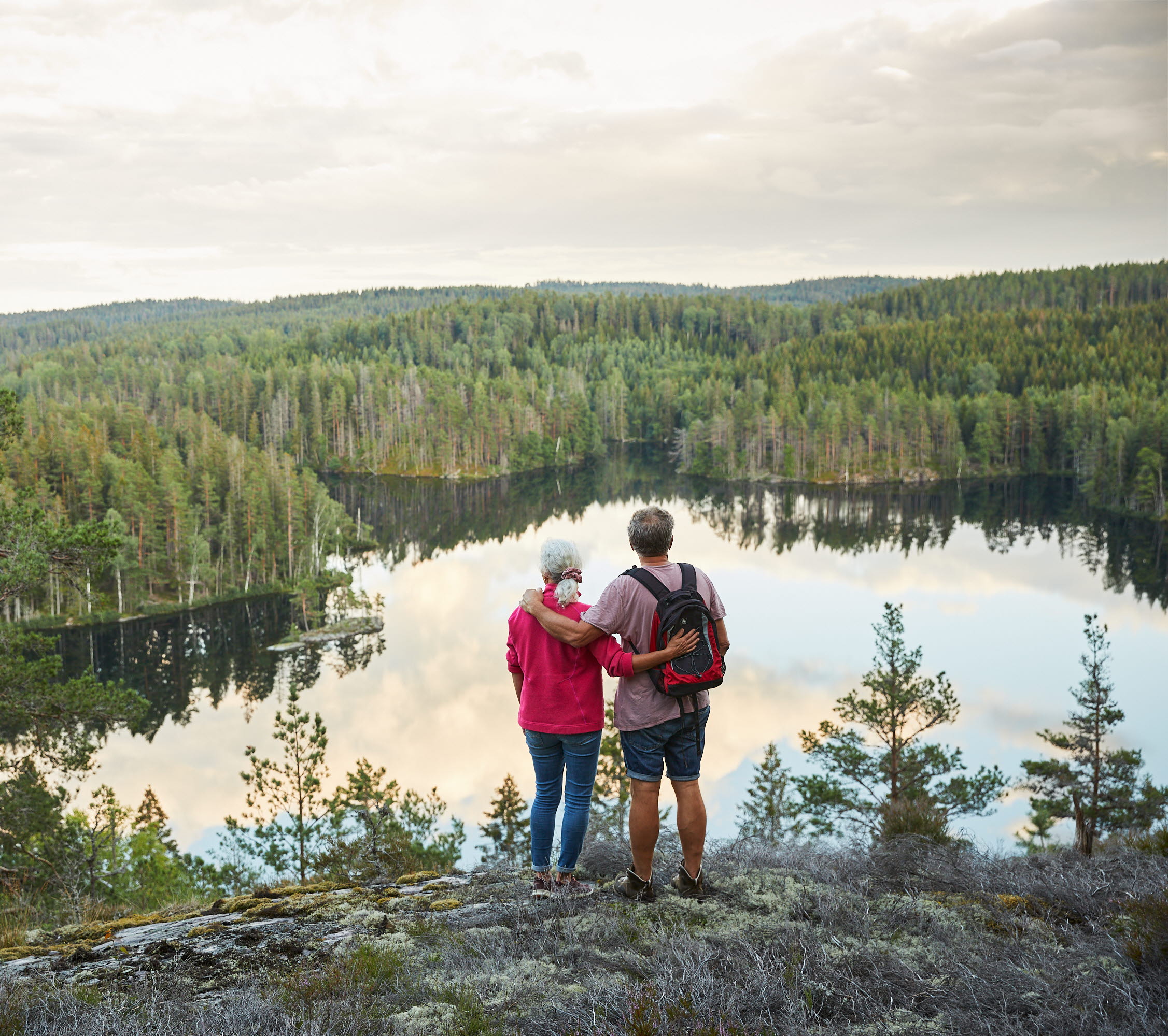 Couple walking in Dalsland