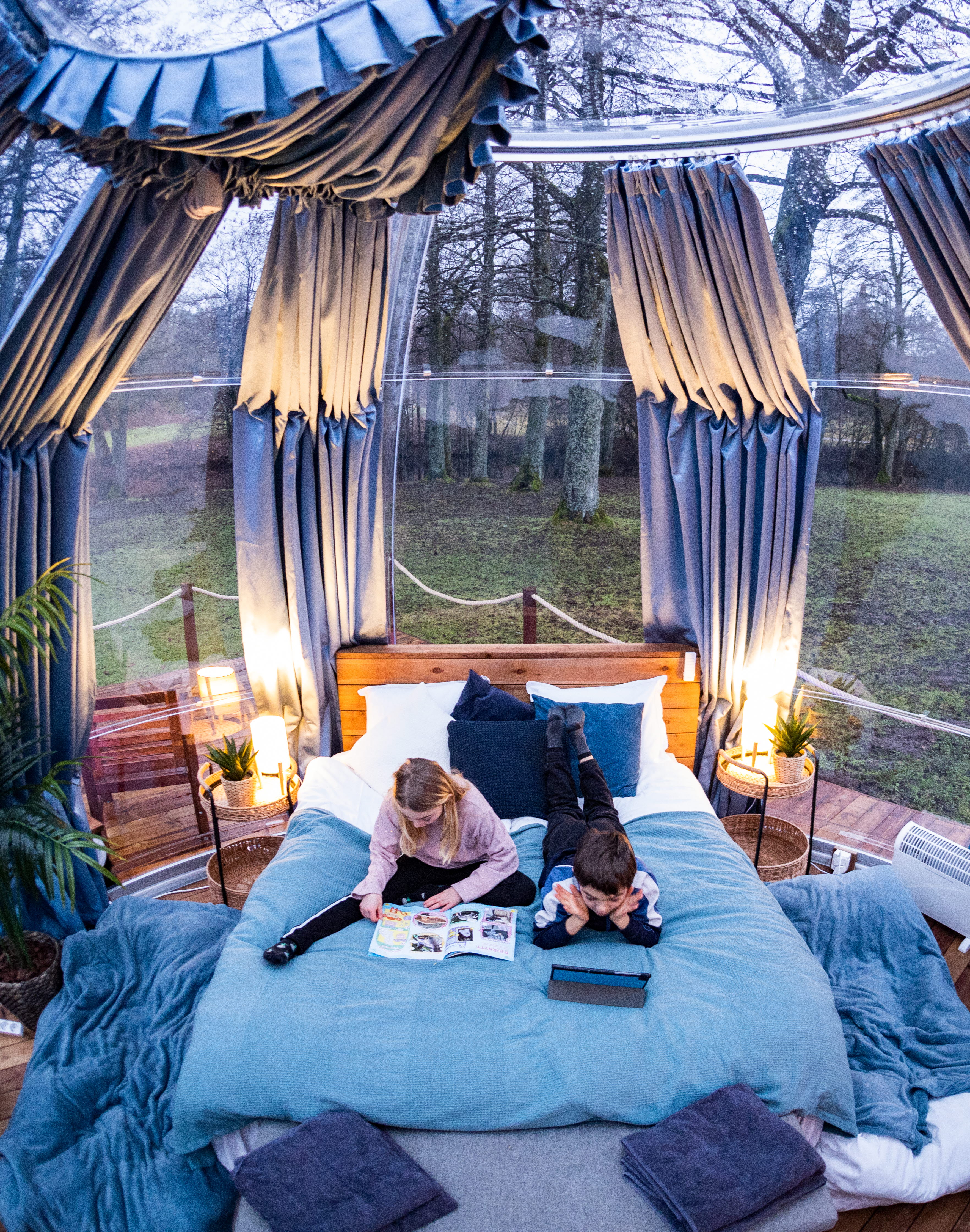Igloo as a form of accommodation on a campsite.